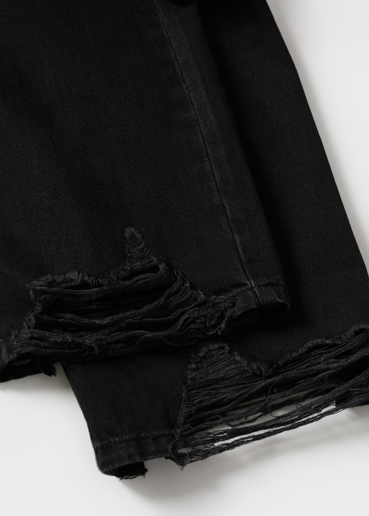 Frayed hem straight jeans - Details of the article 8