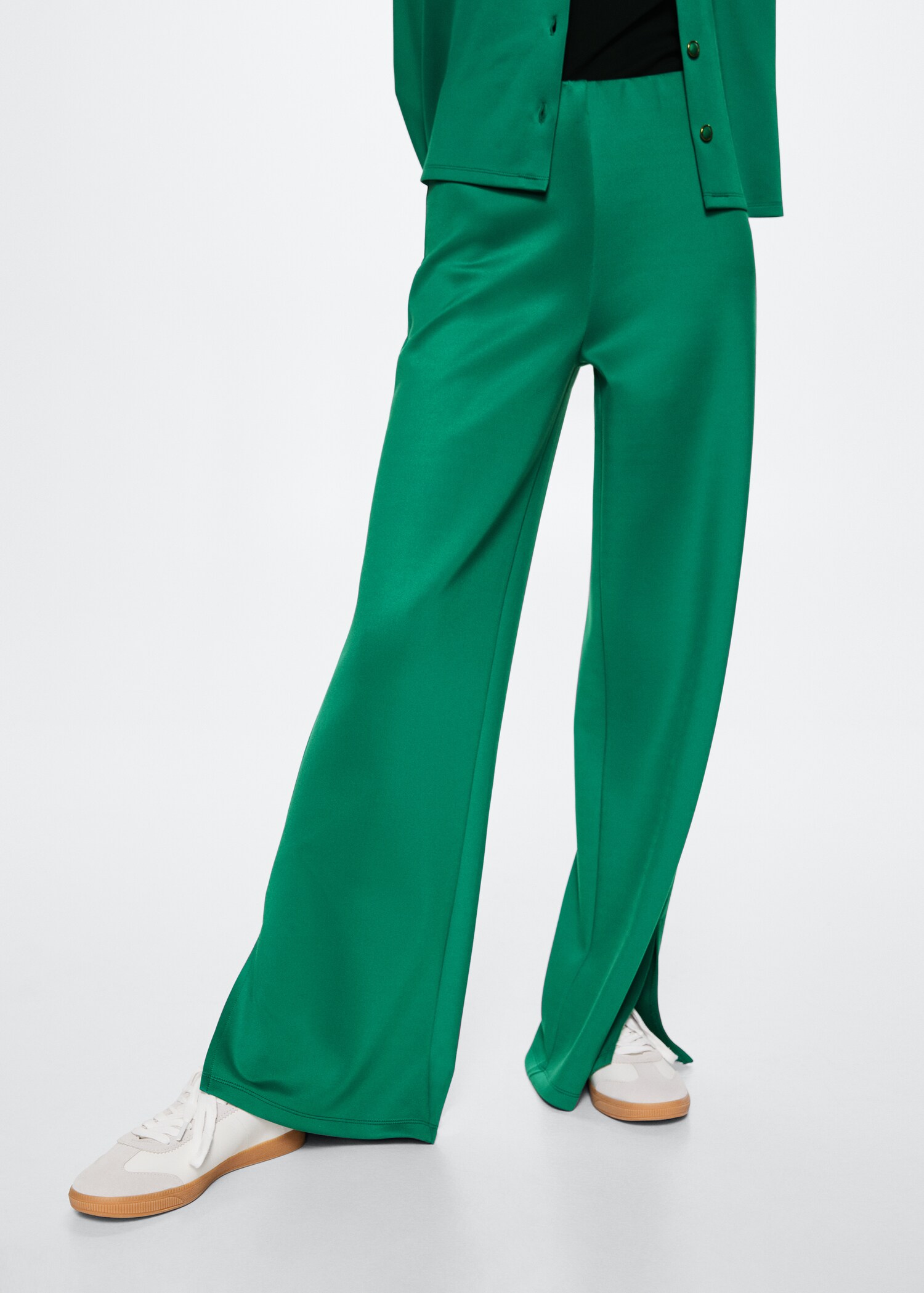 Slit hem trousers - Medium plane