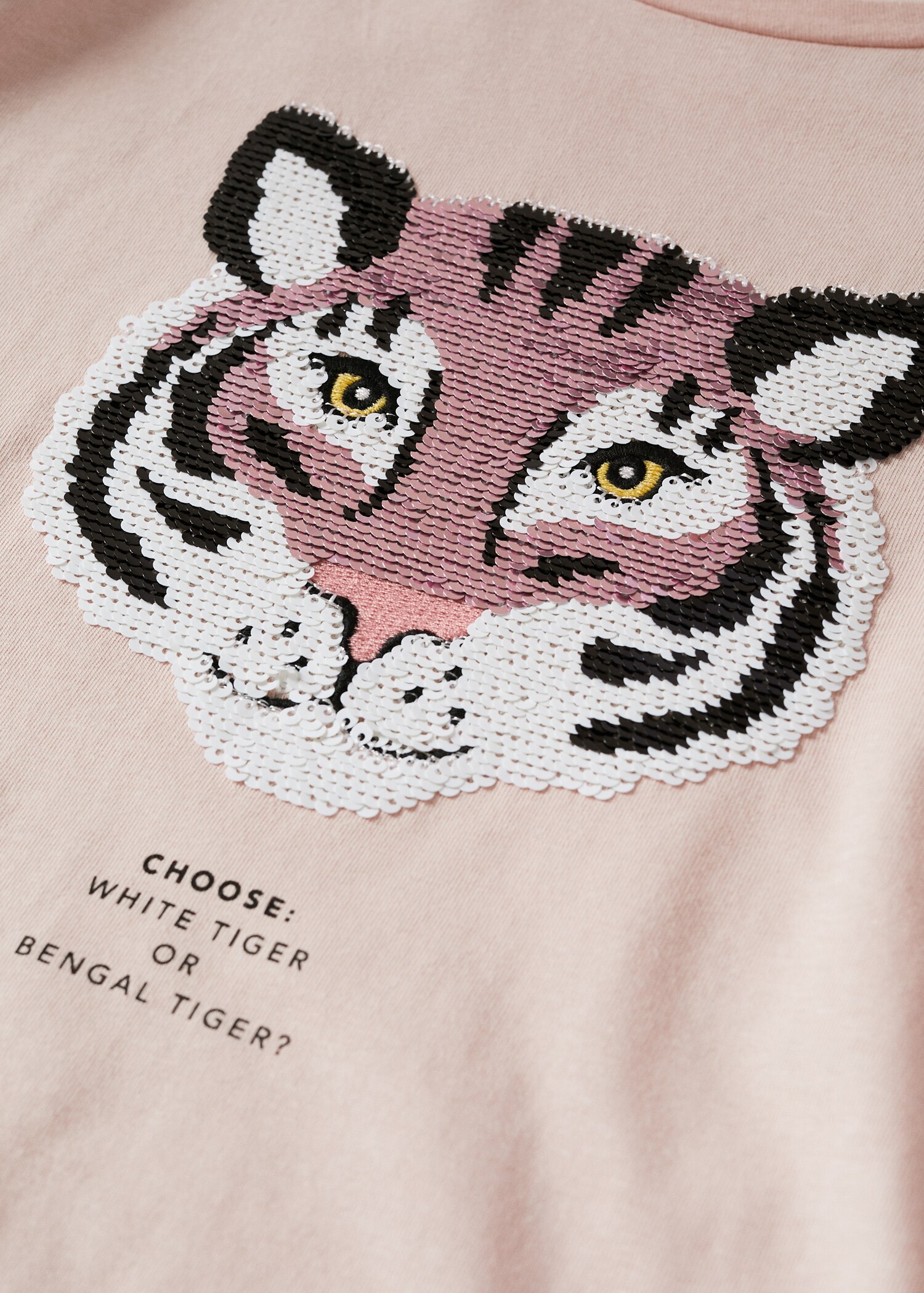 Gemustertes T-Shirt mit Pailletten - Detail des Artikels 8