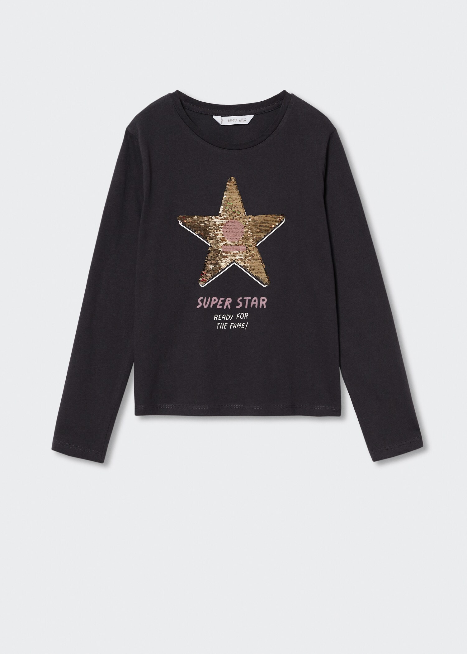Gemustertes T-Shirt mit Pailletten - Artikel ohne Model