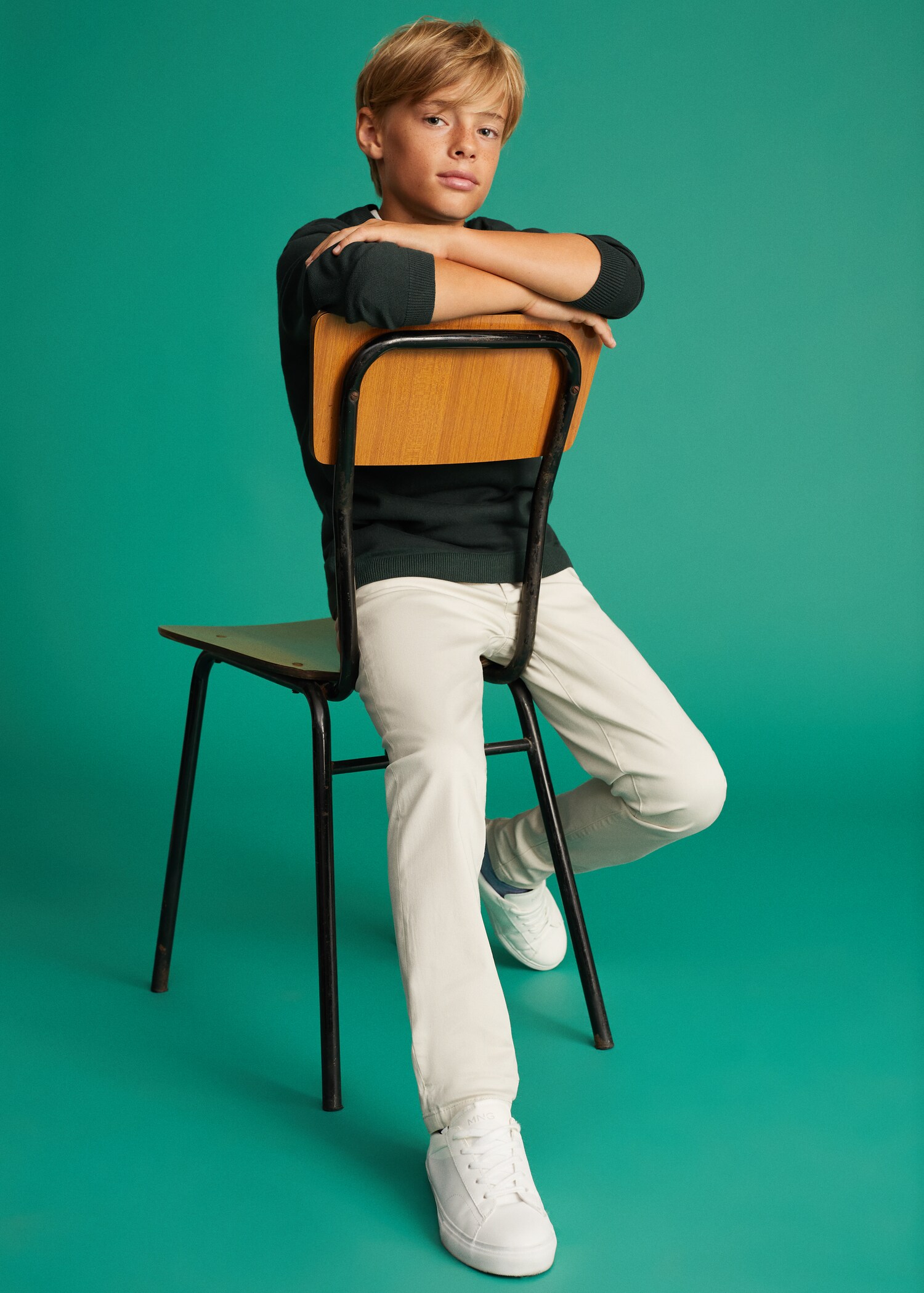 Cotton chinos - Medium plane