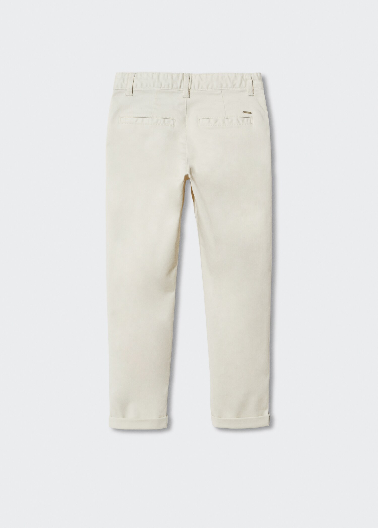 Cotton chinos - Reverse of the article