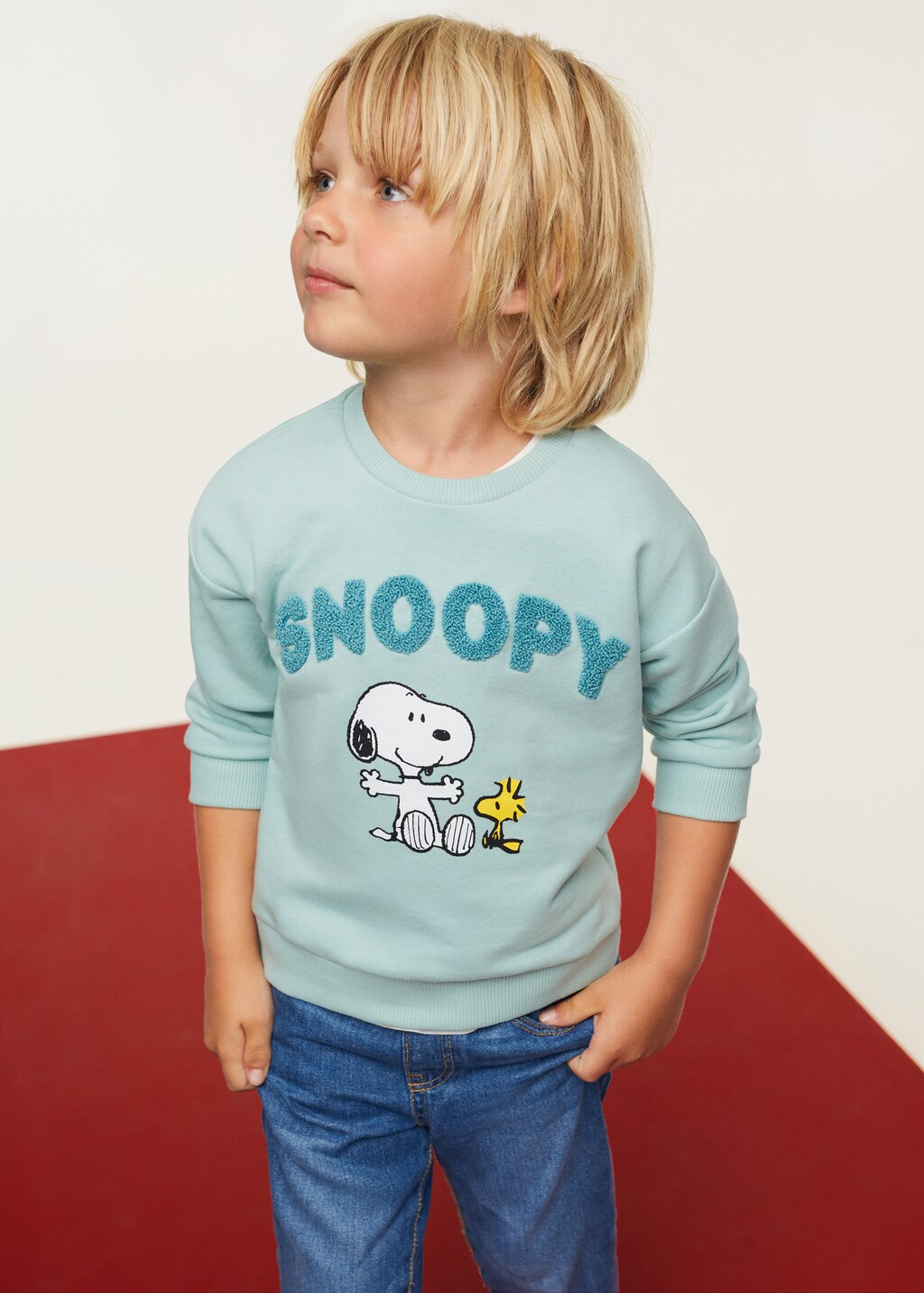 Texturiertes Sweatshirt Snoopy - Jungen | MANGO OUTLET Deutschland