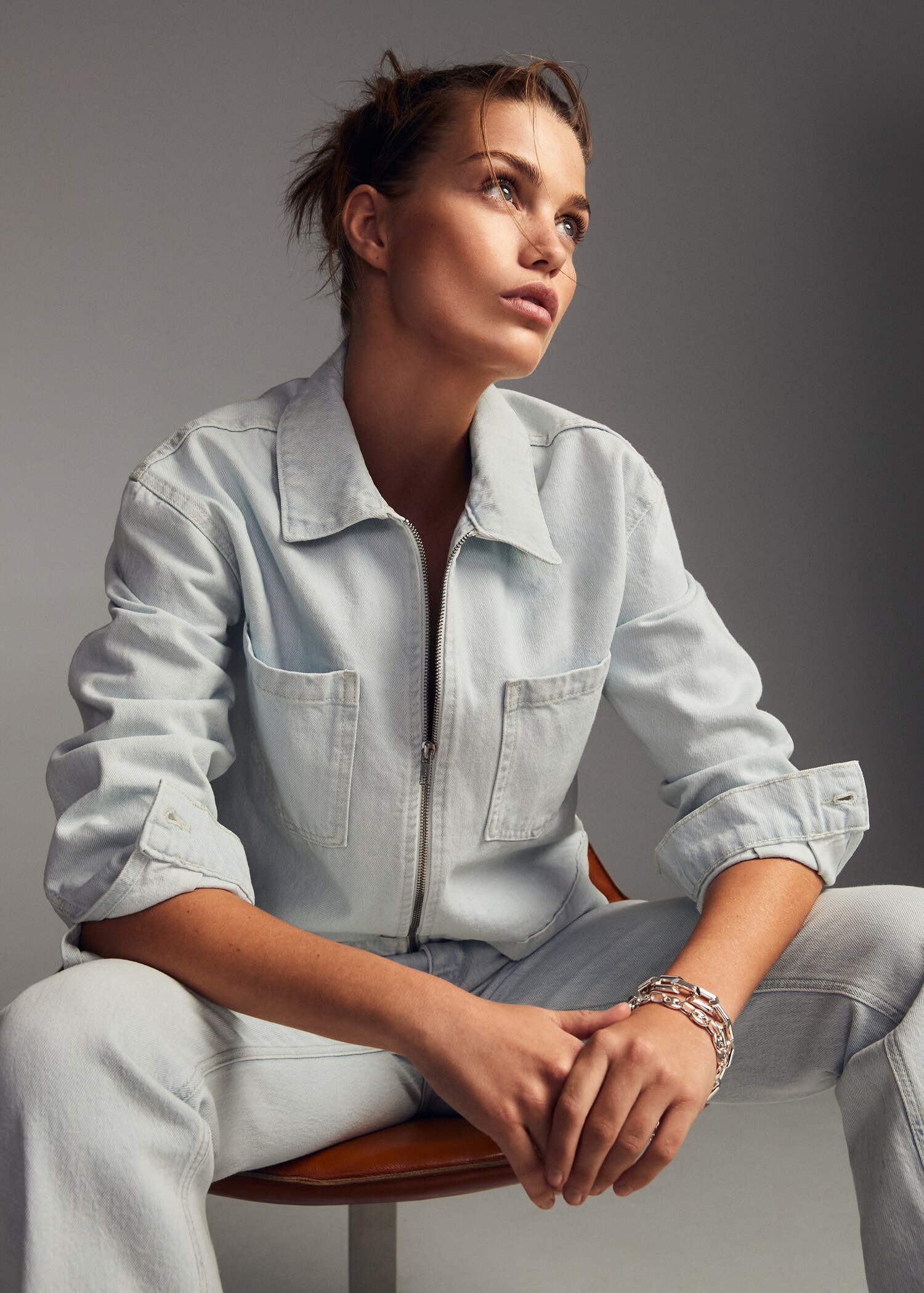 Jachetă din denim cu buzunare - Detaliu al articolului 7