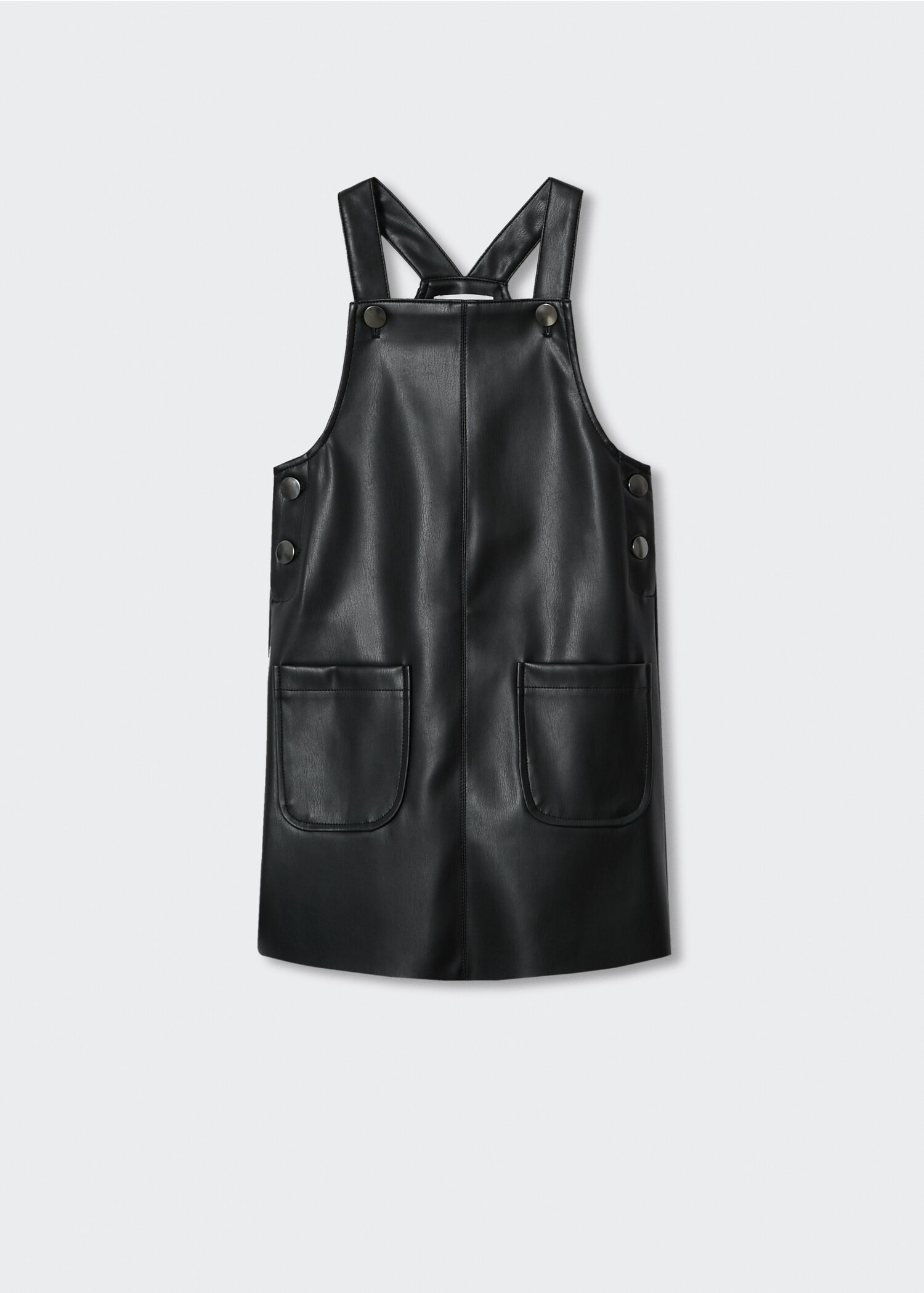 Leather-effect pinafore dress - Article without model