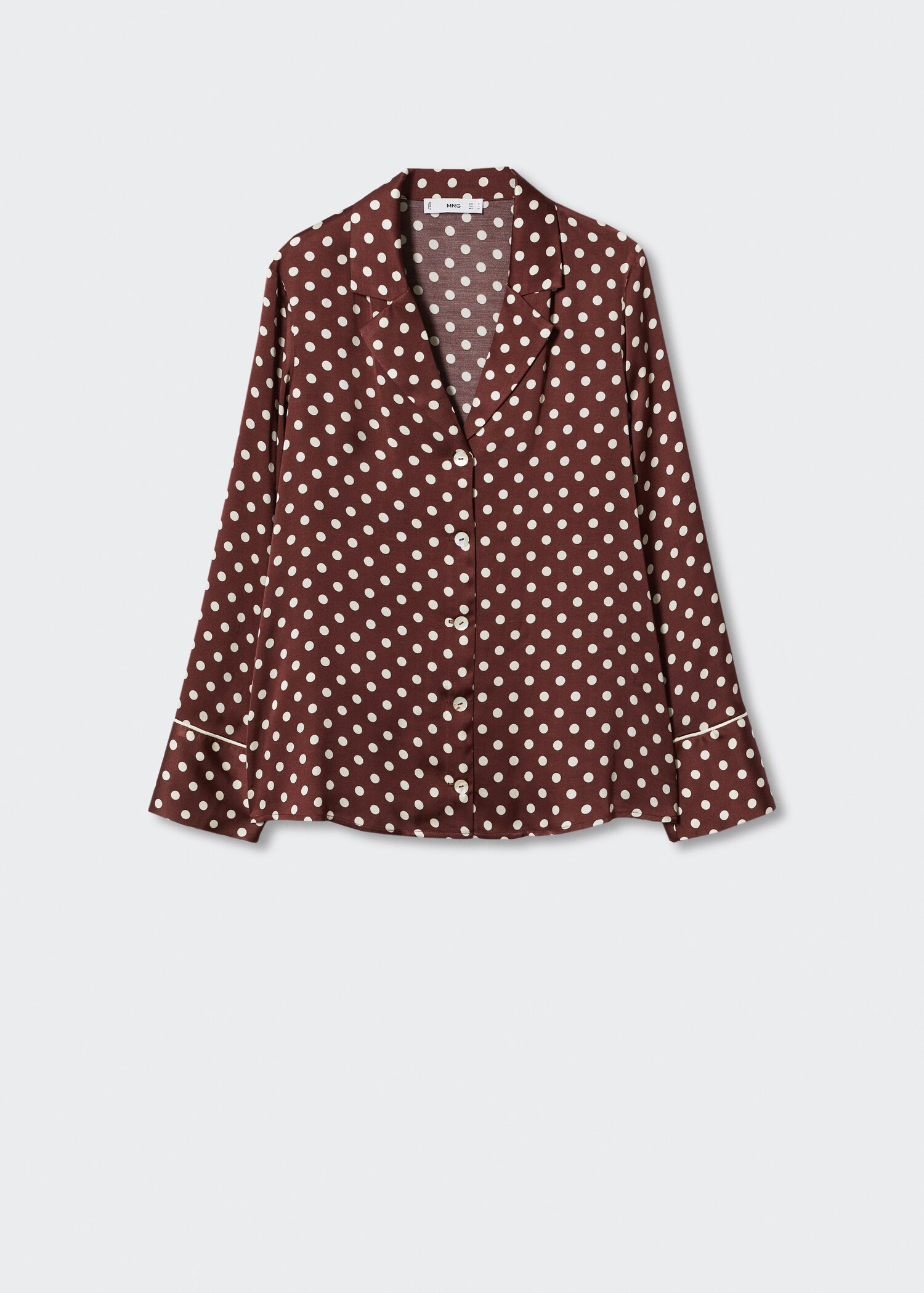 Polka-dot satin-finish shirt - Article without model