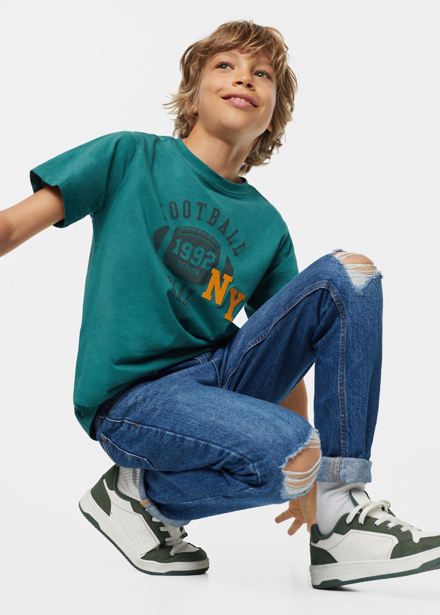 Camiseta estampada algodón - Plano medio