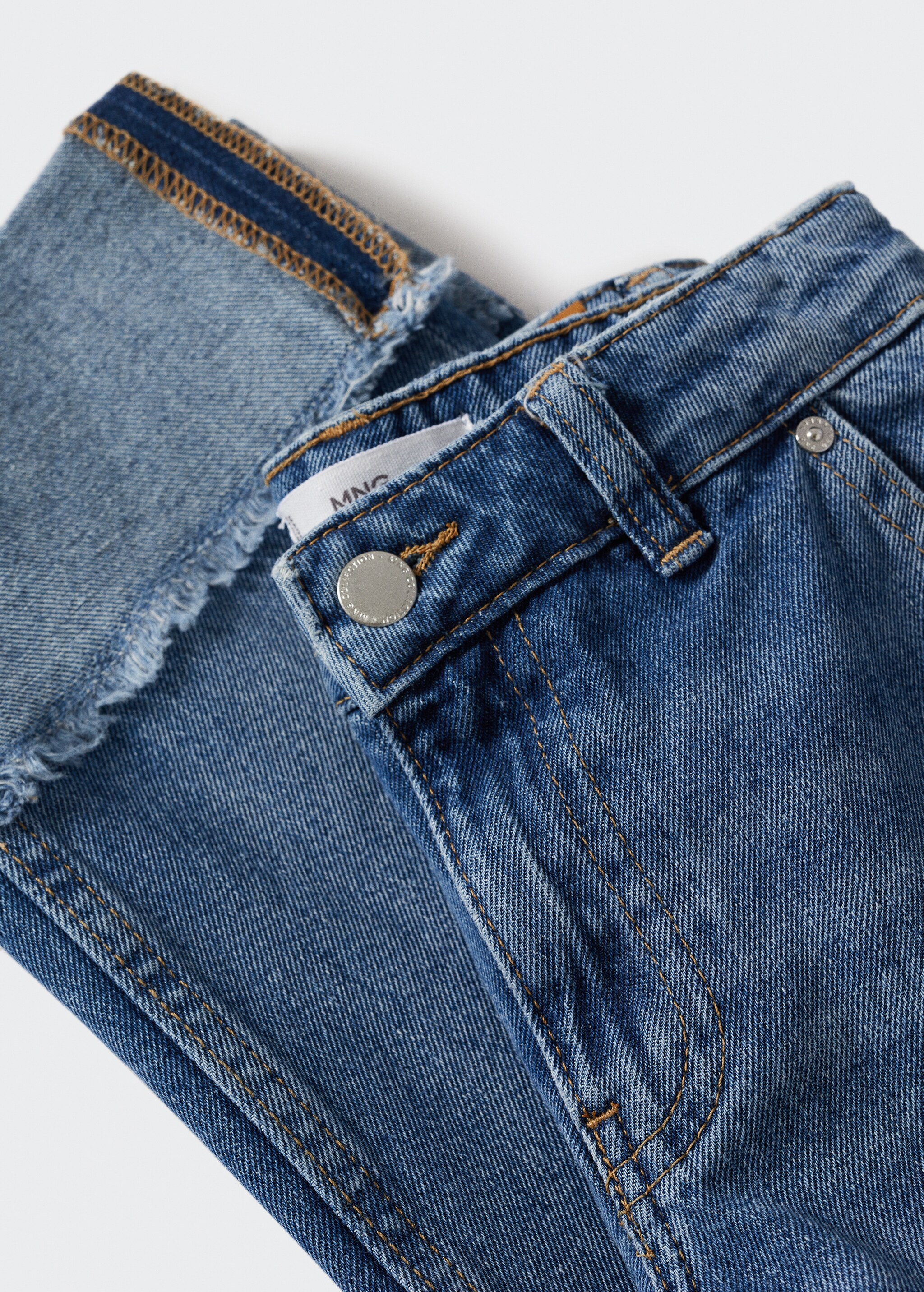 Jeans rectos bajo vuelto - Detalle del artículo 8