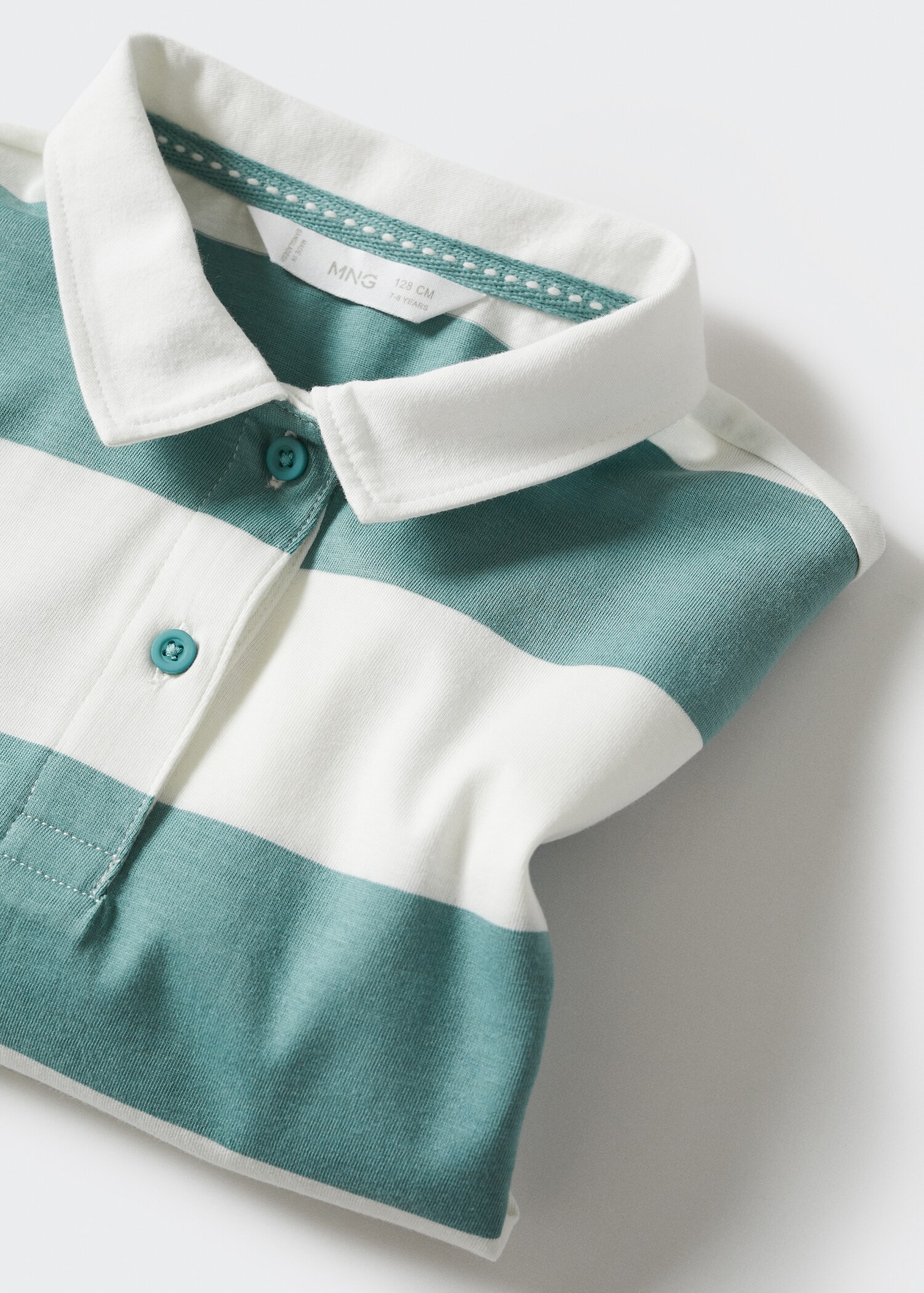 Striped long-sleeved polo shirt - Details of the article 8