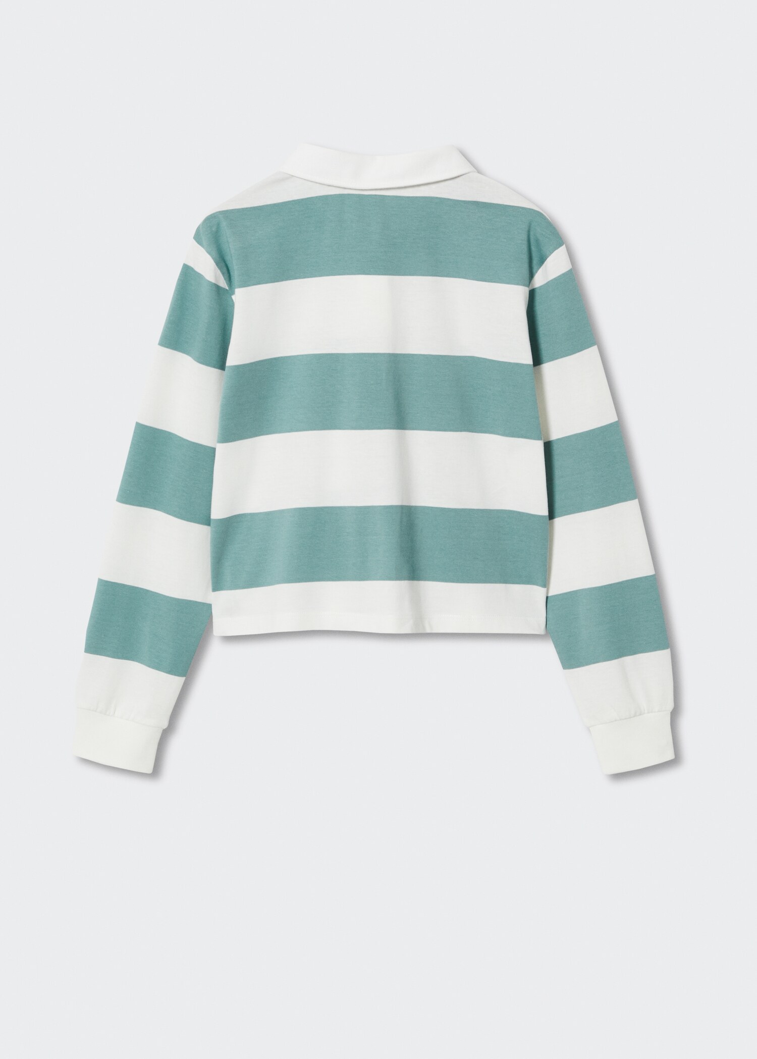 Striped long-sleeved polo shirt - Reverse of the article