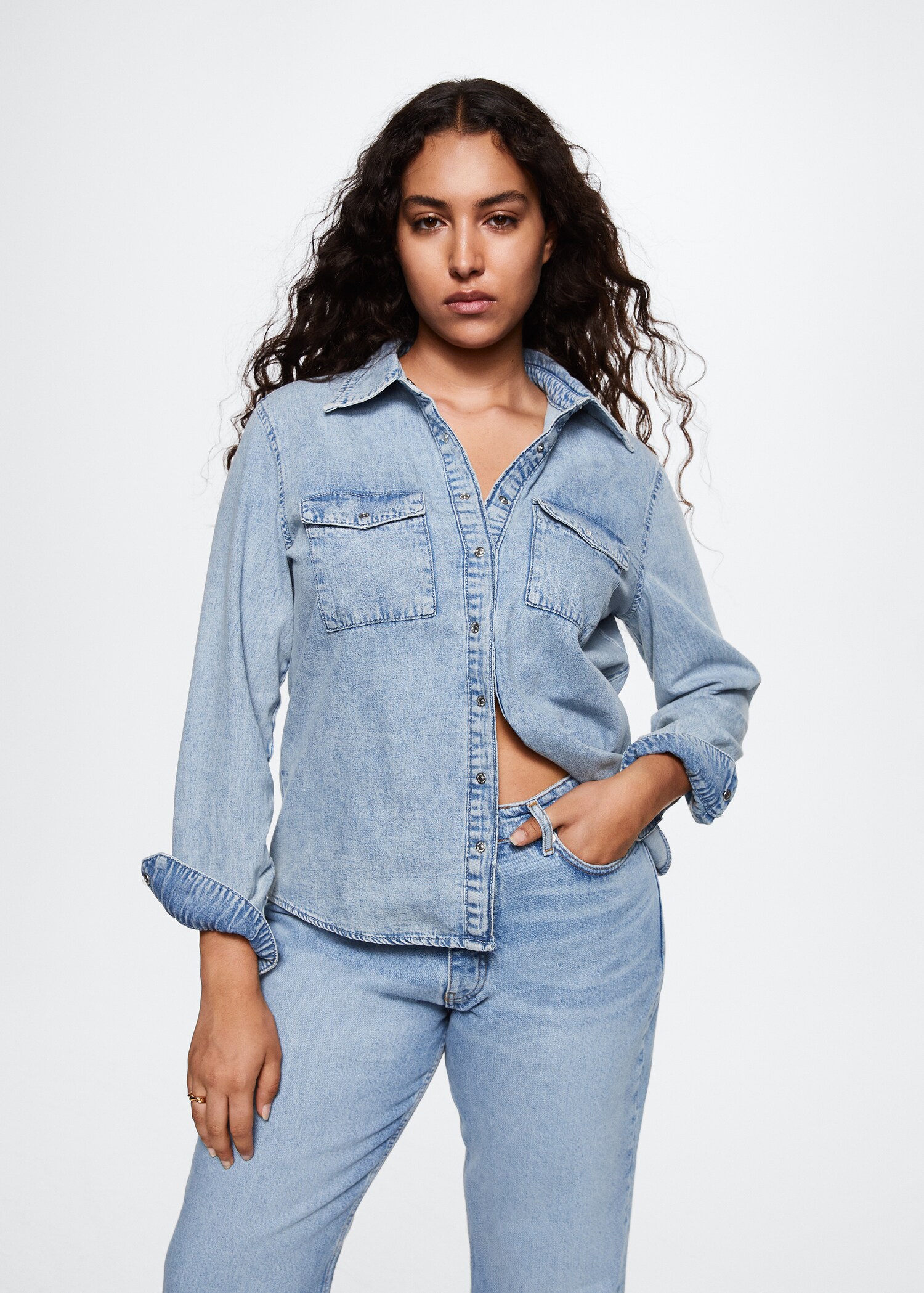 High-waist cropped straight jeans - Details of the article 4