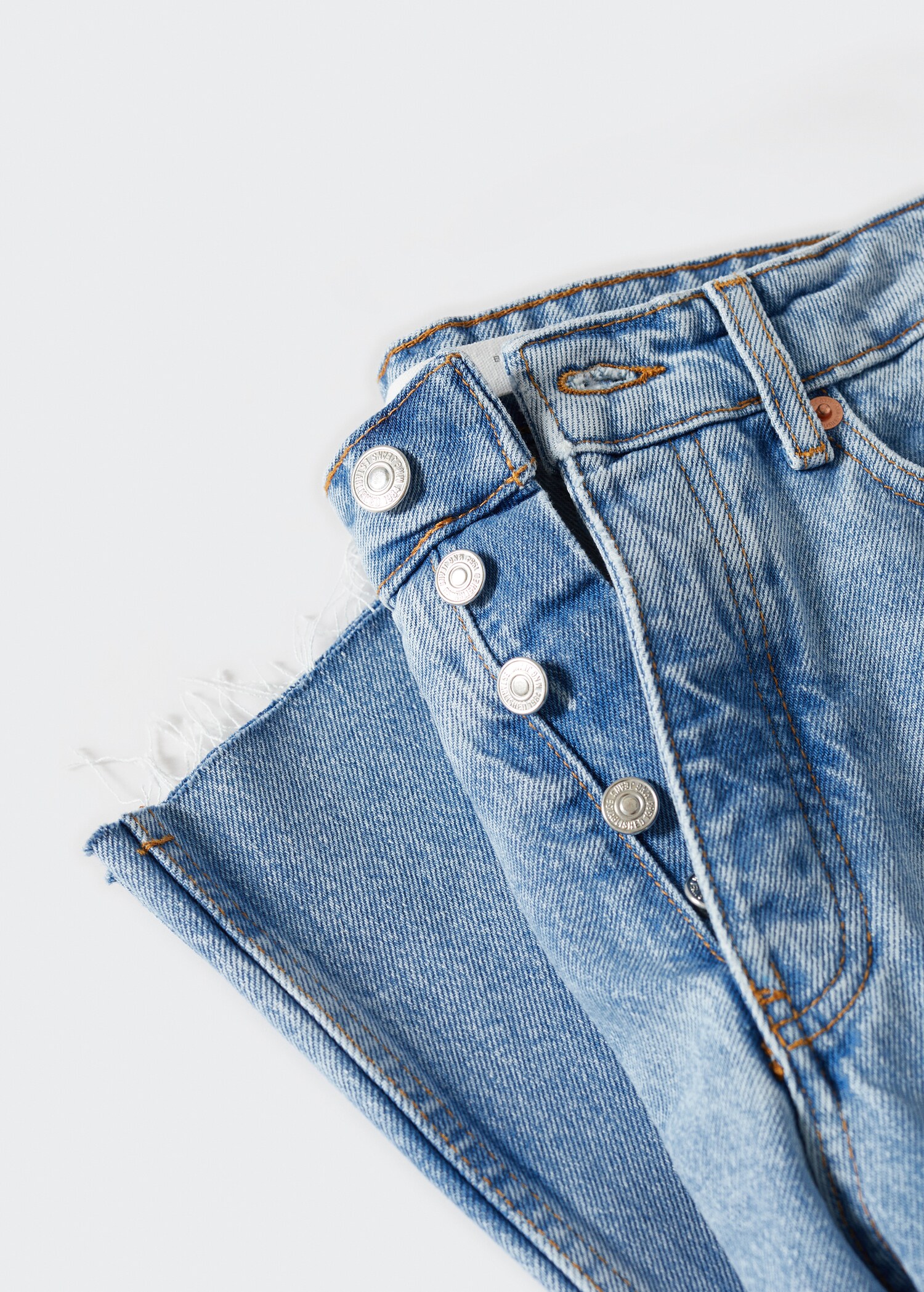 High-waist cropped straight jeans - Details of the article 8