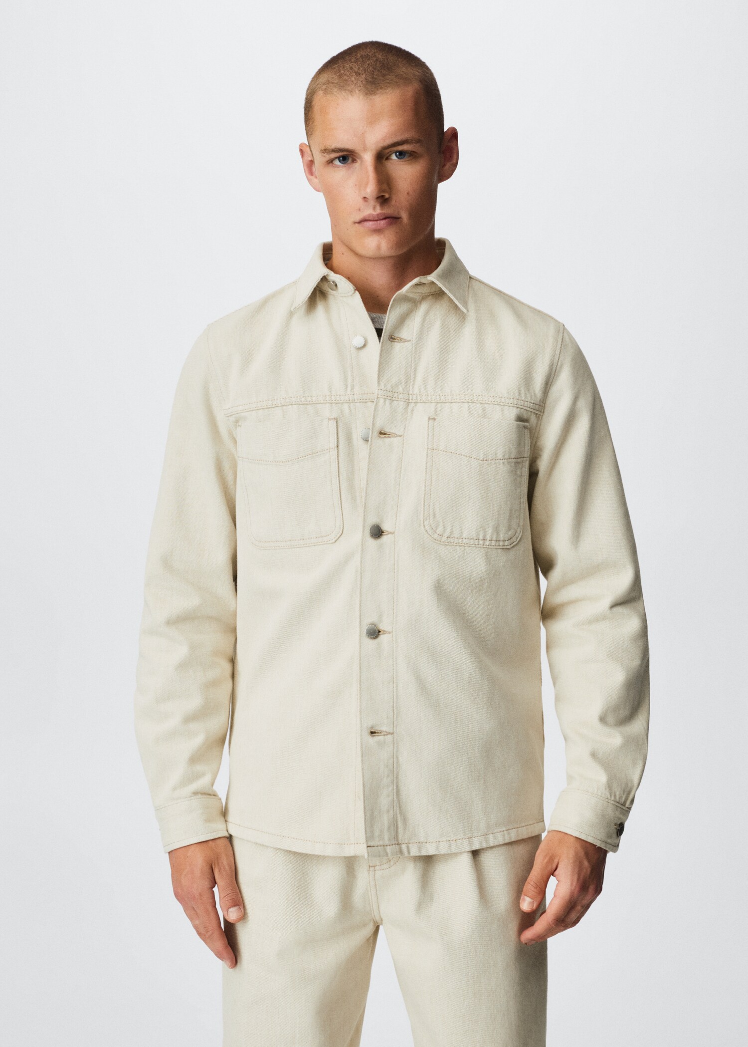 Pocket denim overshirt - Details of the article 3