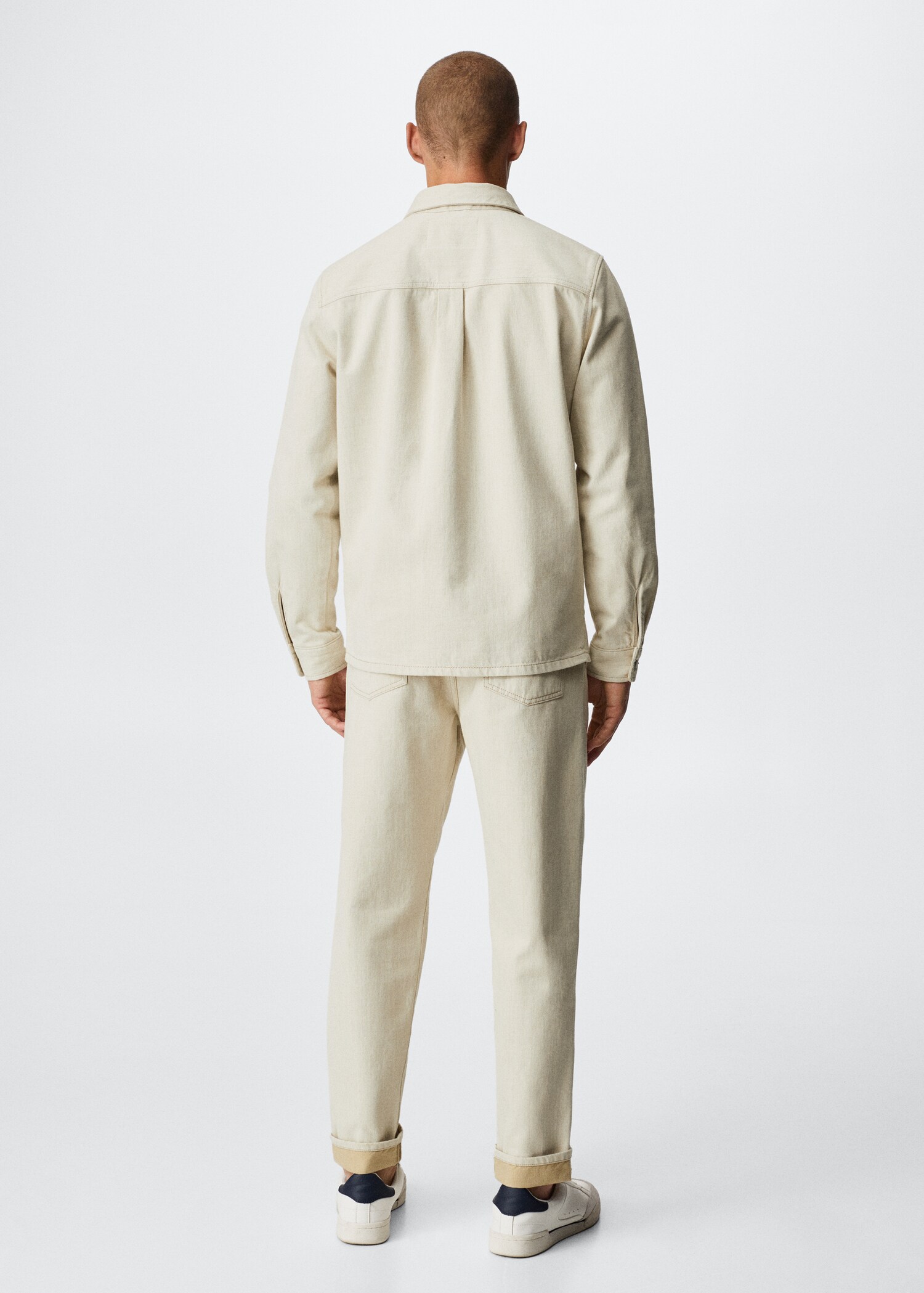 Pocket denim overshirt - Reverse of the article