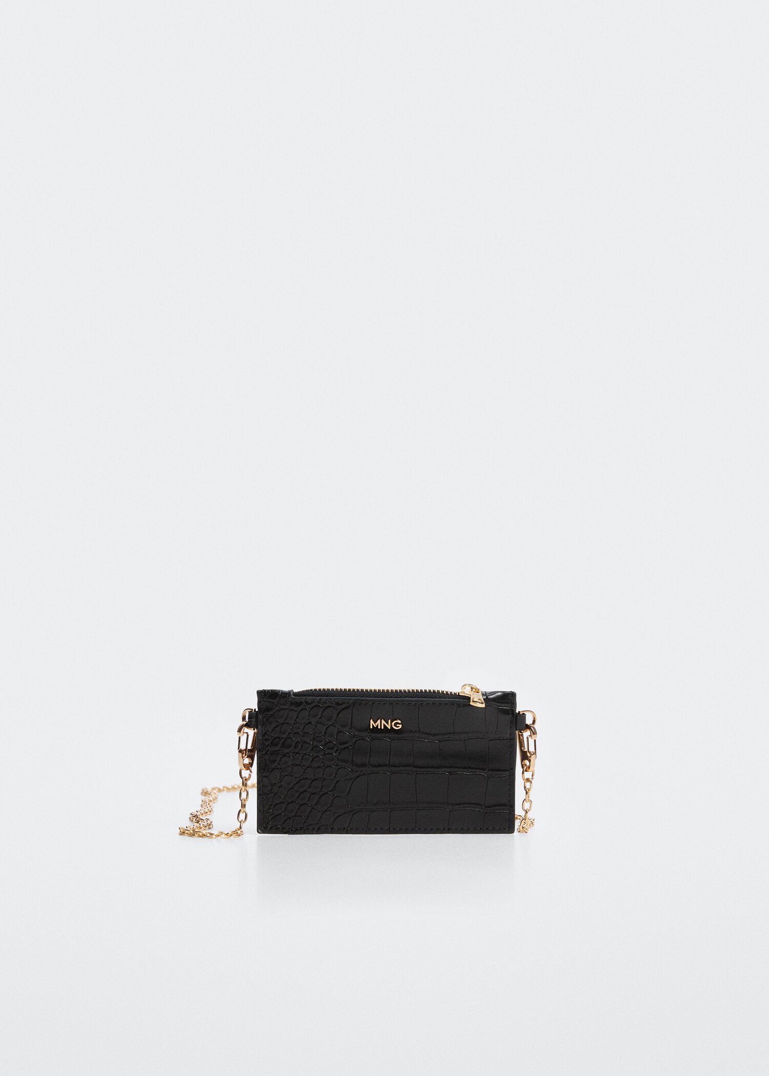 Croc-effect cardholder with chain - Article without model