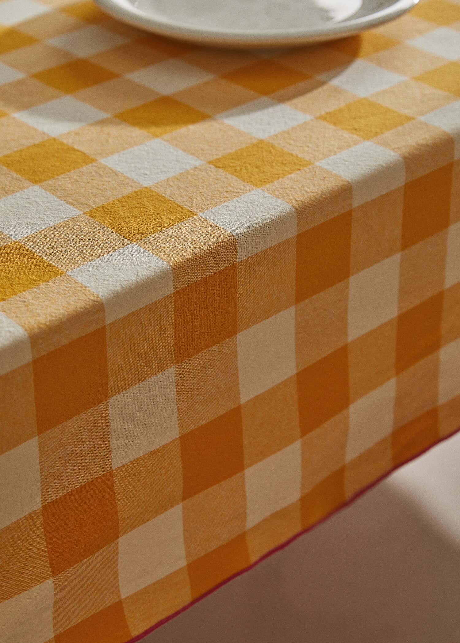 Rutig duk 100 % bomull 150x150cm - Detaljer om artikeln 2