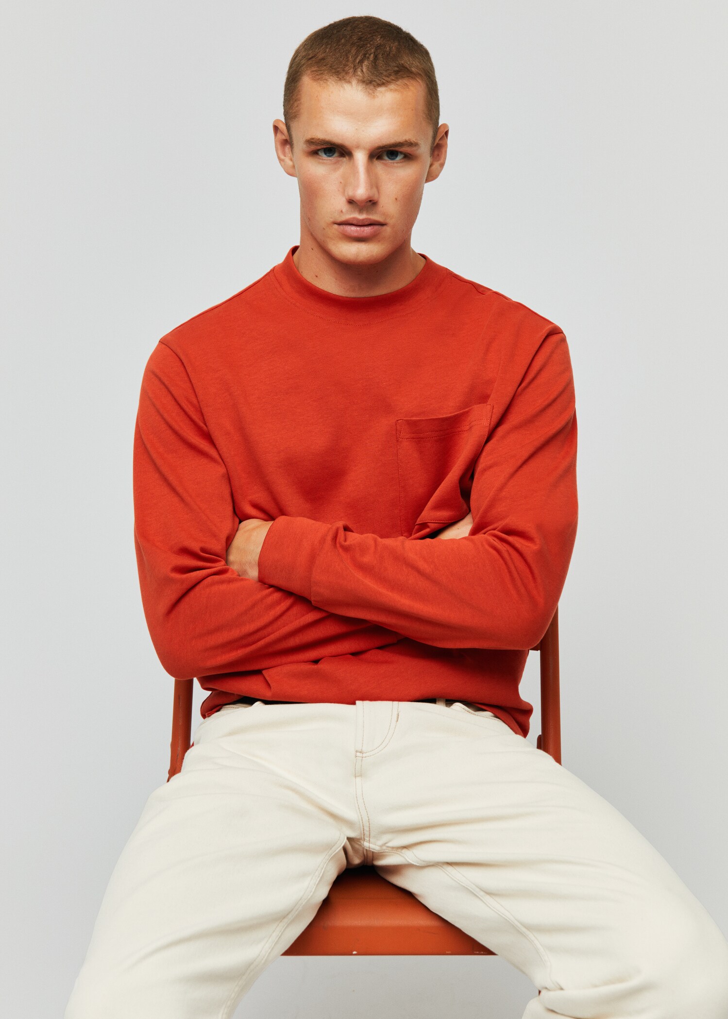 Long sleeve cotton t-shirt - Details of the article 5