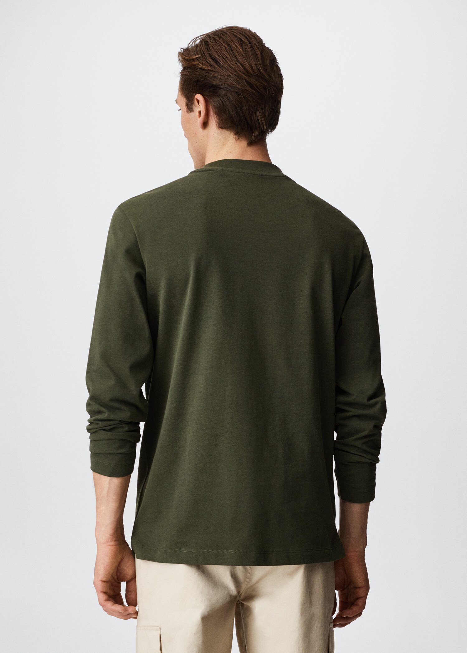 Long sleeve cotton t-shirt - Reverse of the article