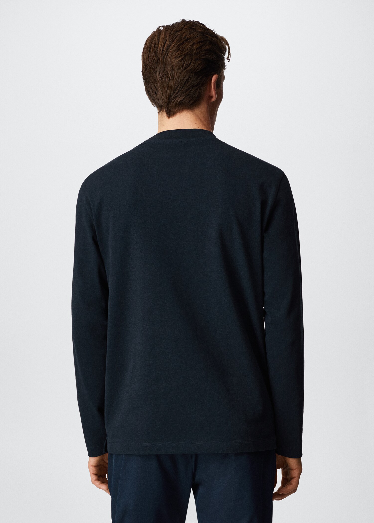 Long sleeve cotton t-shirt - Reverse of the article