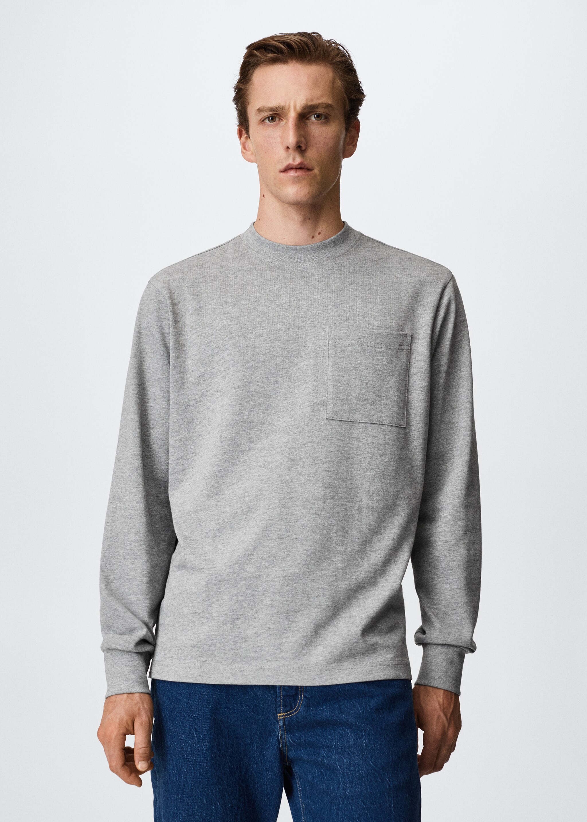 Camiseta algodón manga larga - Plano medio
