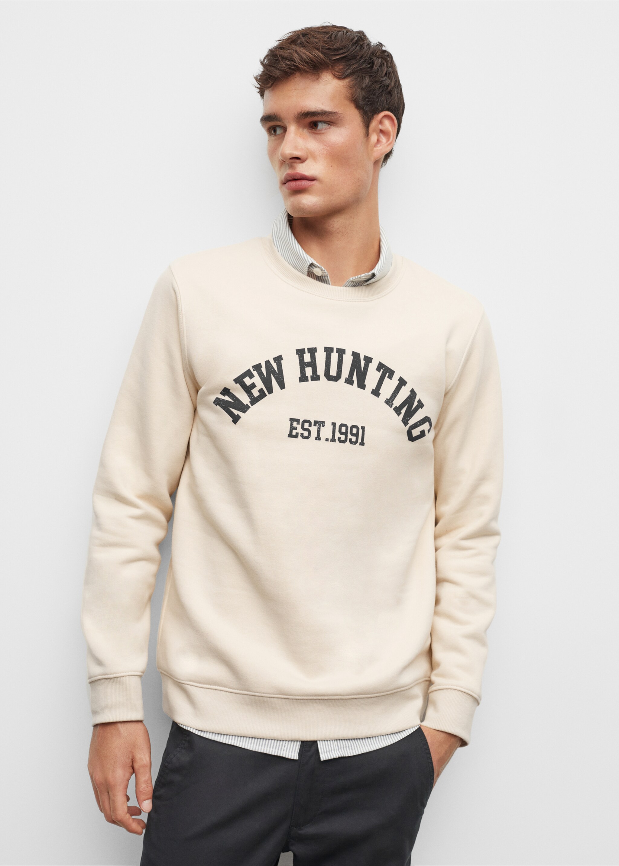 Printed cotton sweatshirt - Medium plane
