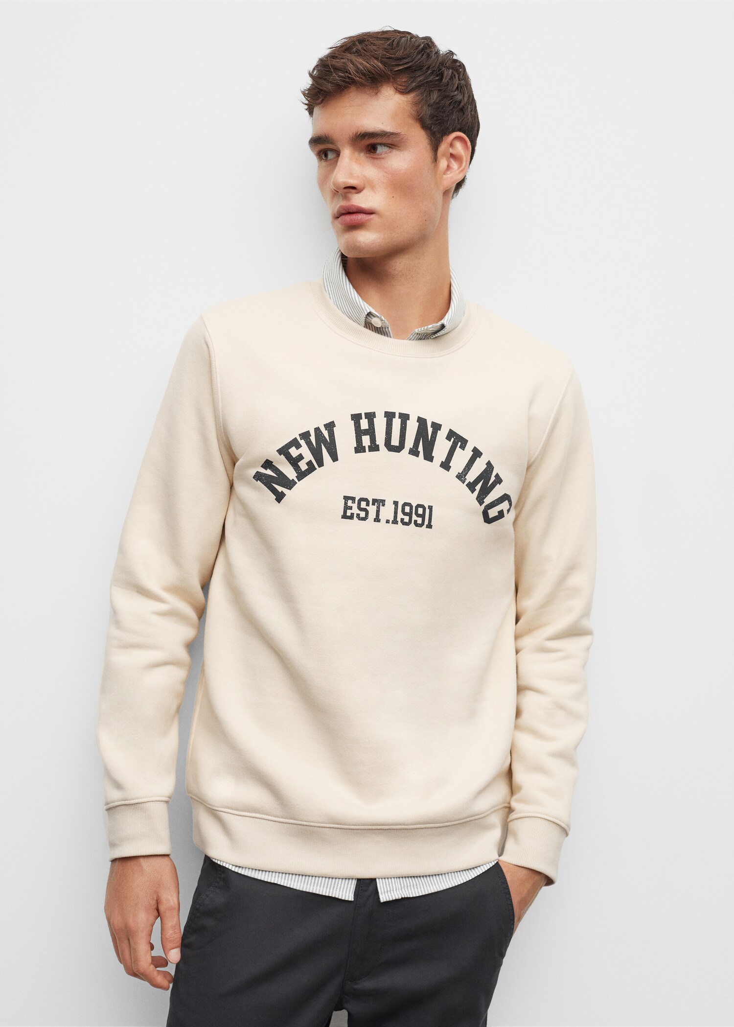 Printed cotton sweatshirt - Medium plane