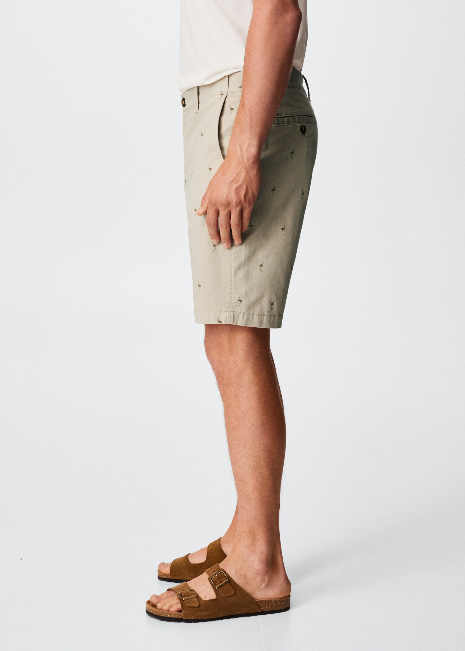 Printed cotton bermuda shorts - Details of the article 4