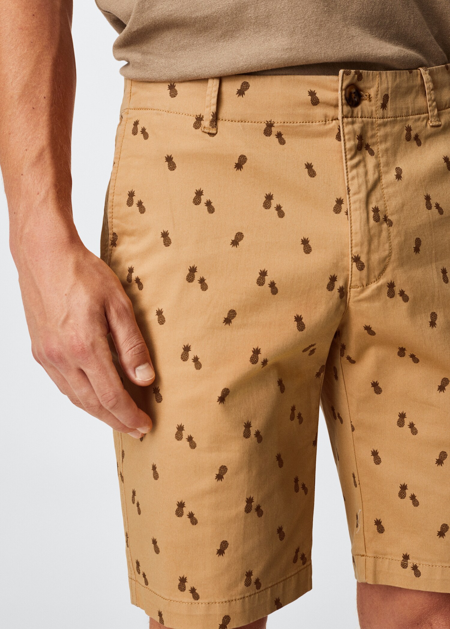 Printed cotton bermuda shorts - Details of the article 4