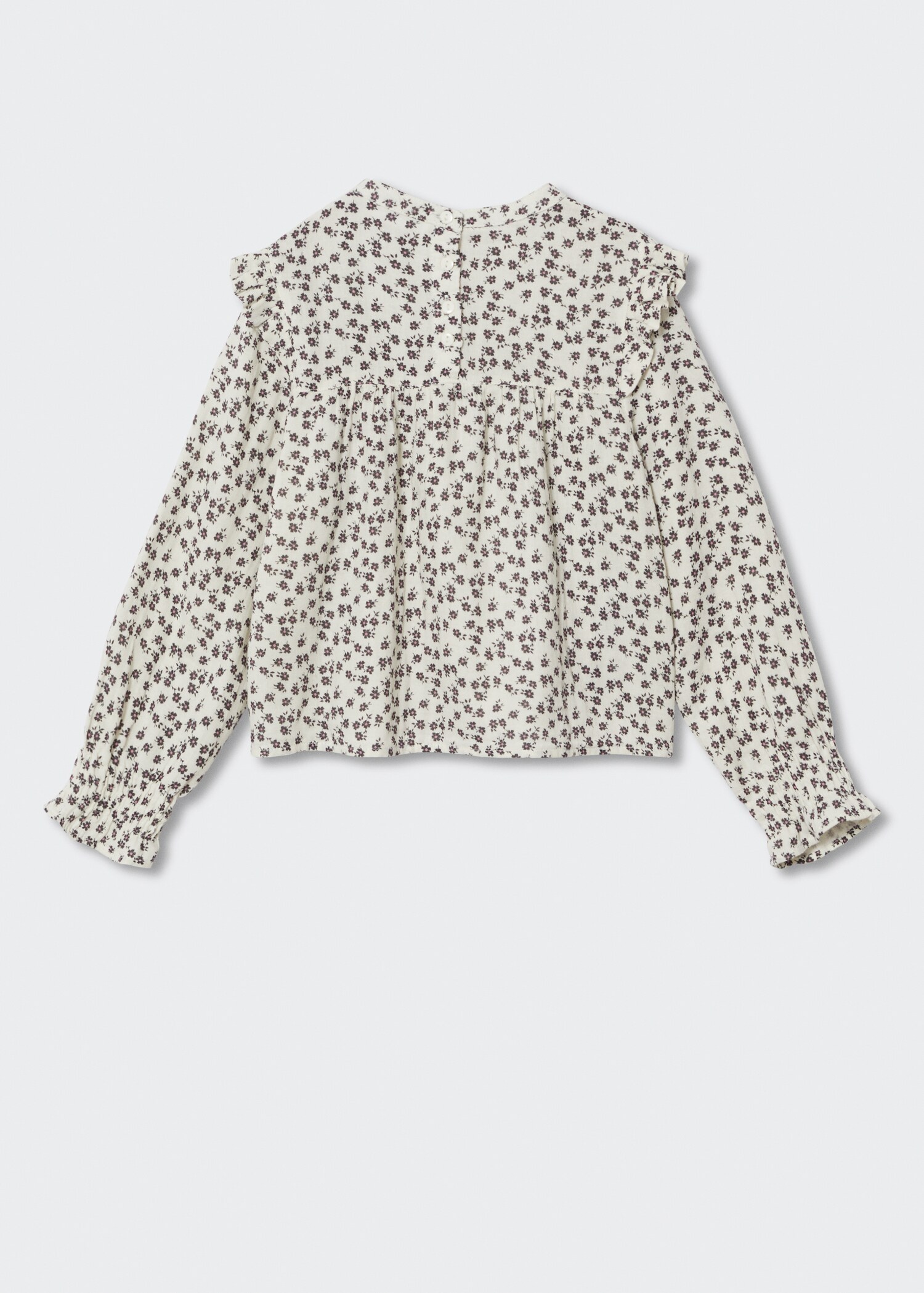 Blusa floral volante - Reverso del artículo