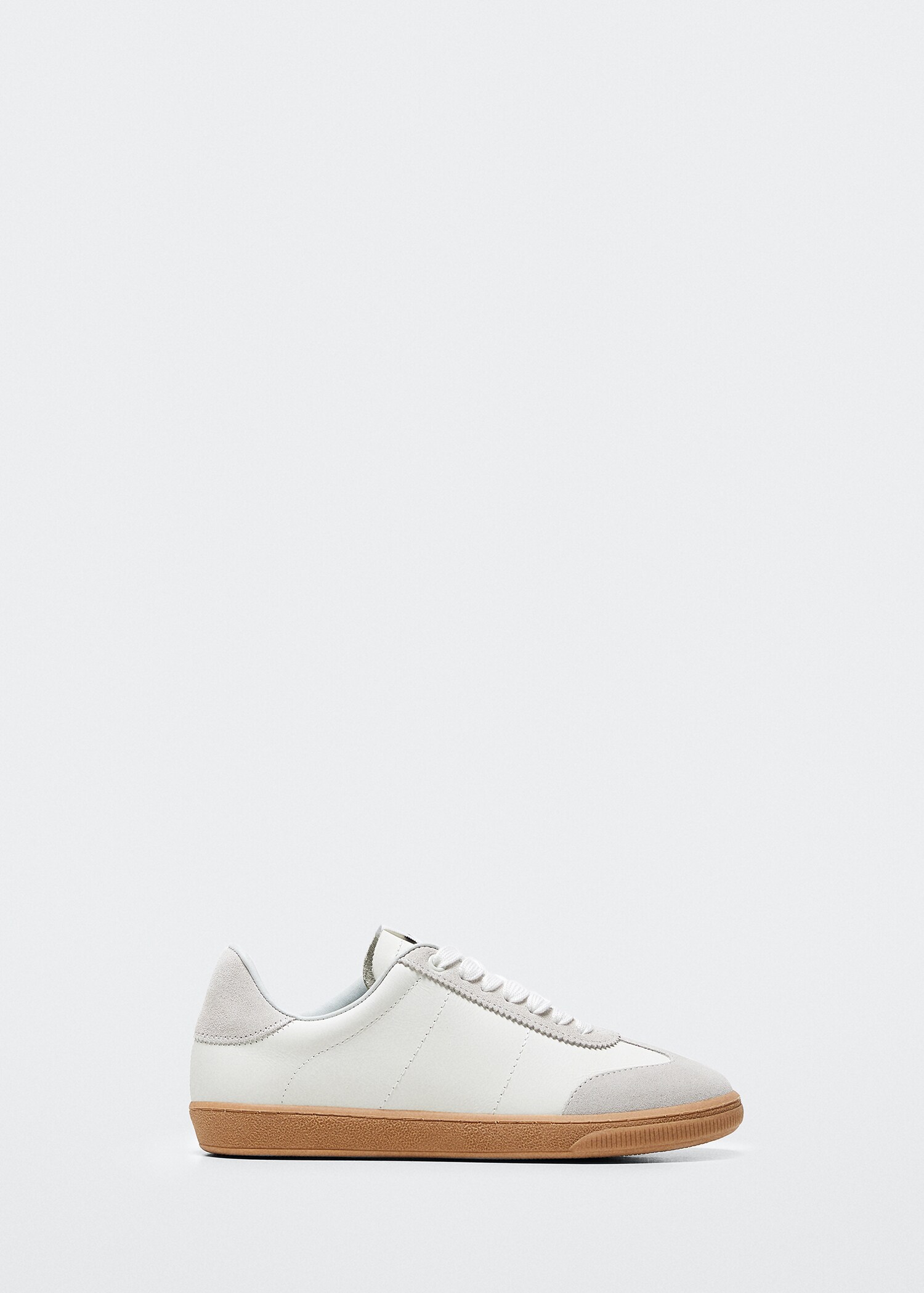 Contrast sole leather sport shoes - Article without model