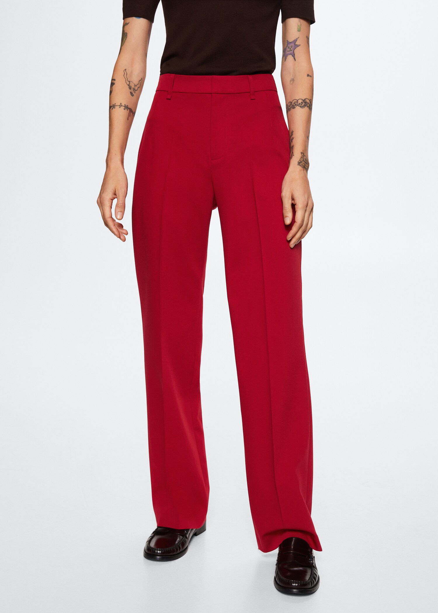Straight suit trousers - Medium plane