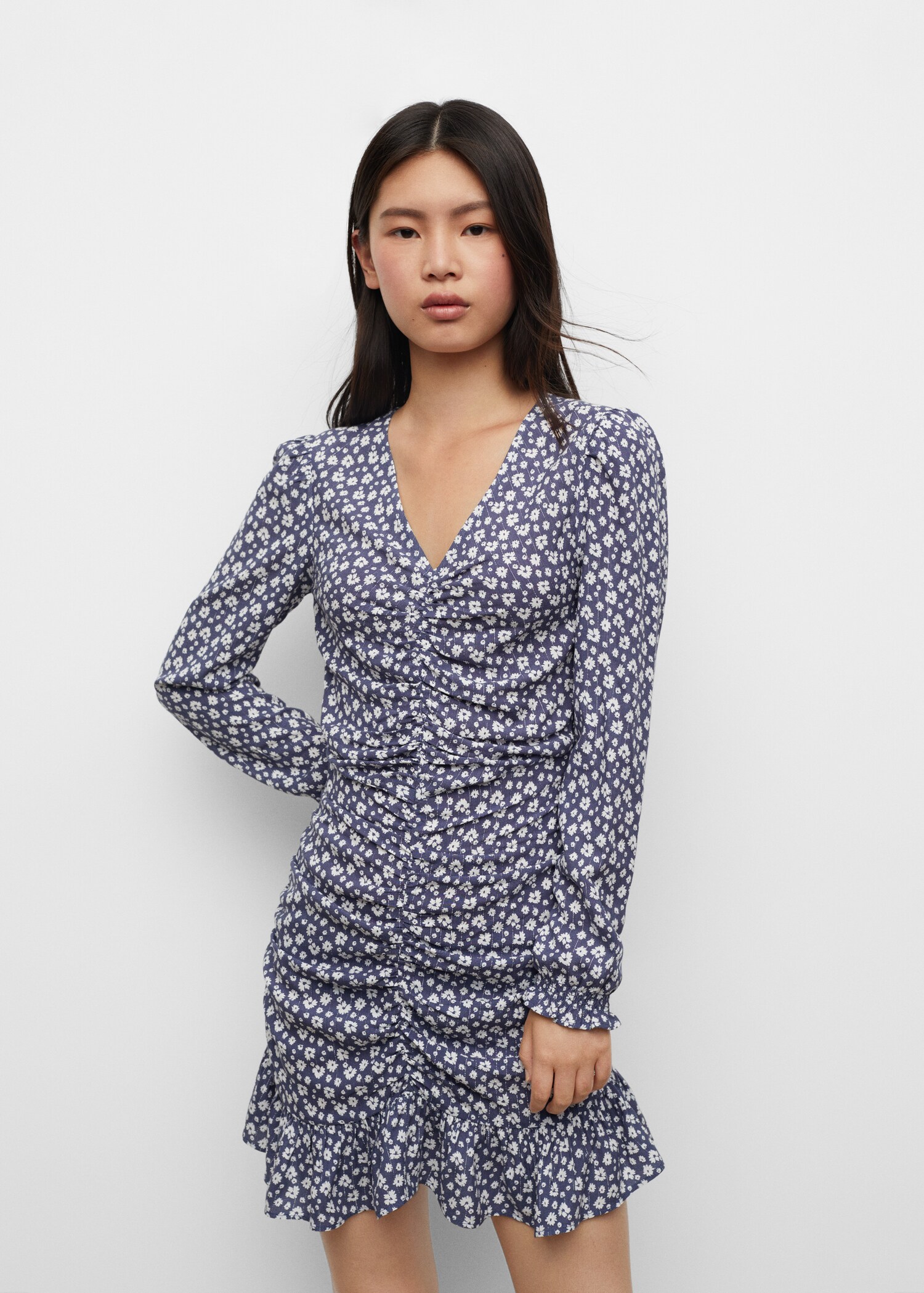 Floral-print flowy dress - Medium plane