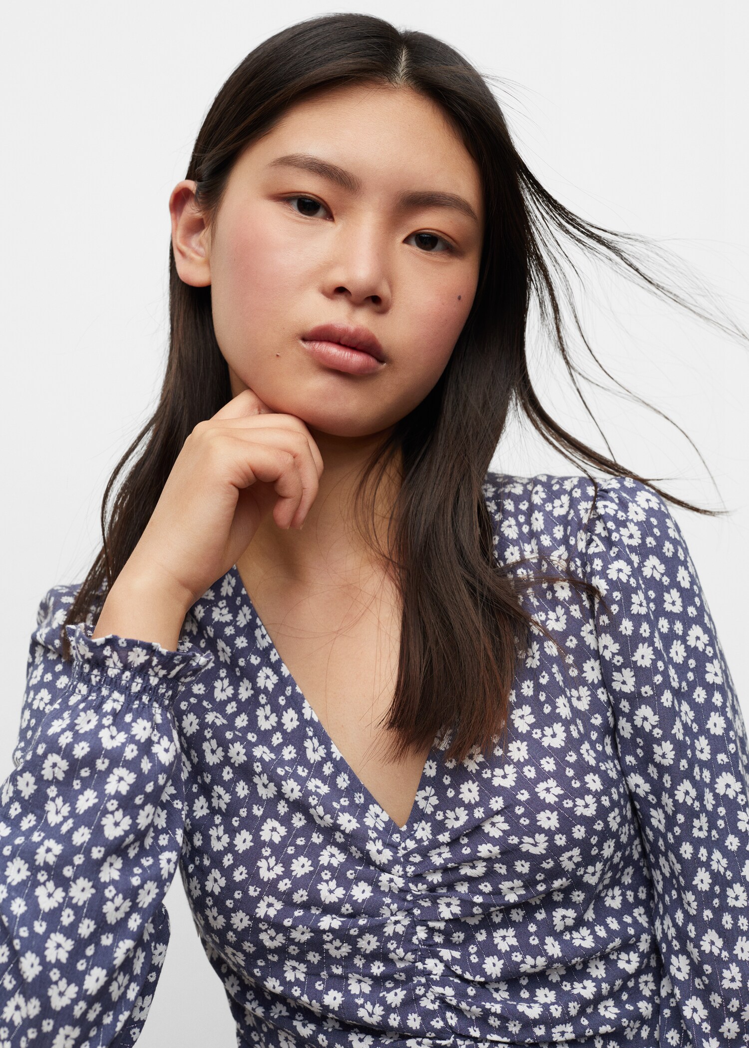 Floral-print flowy dress - Details of the article 1