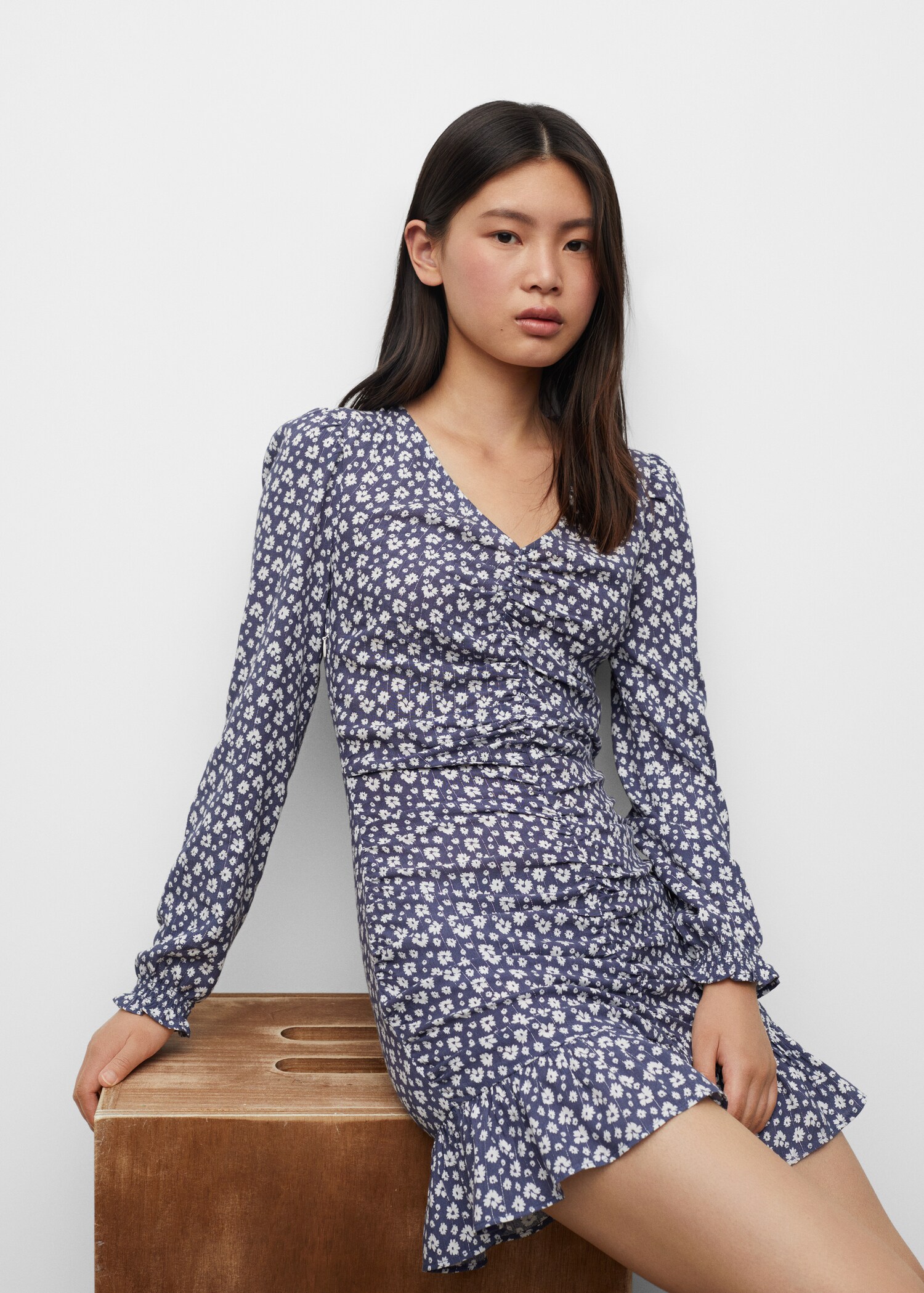 Floral-print flowy dress - Details of the article 2
