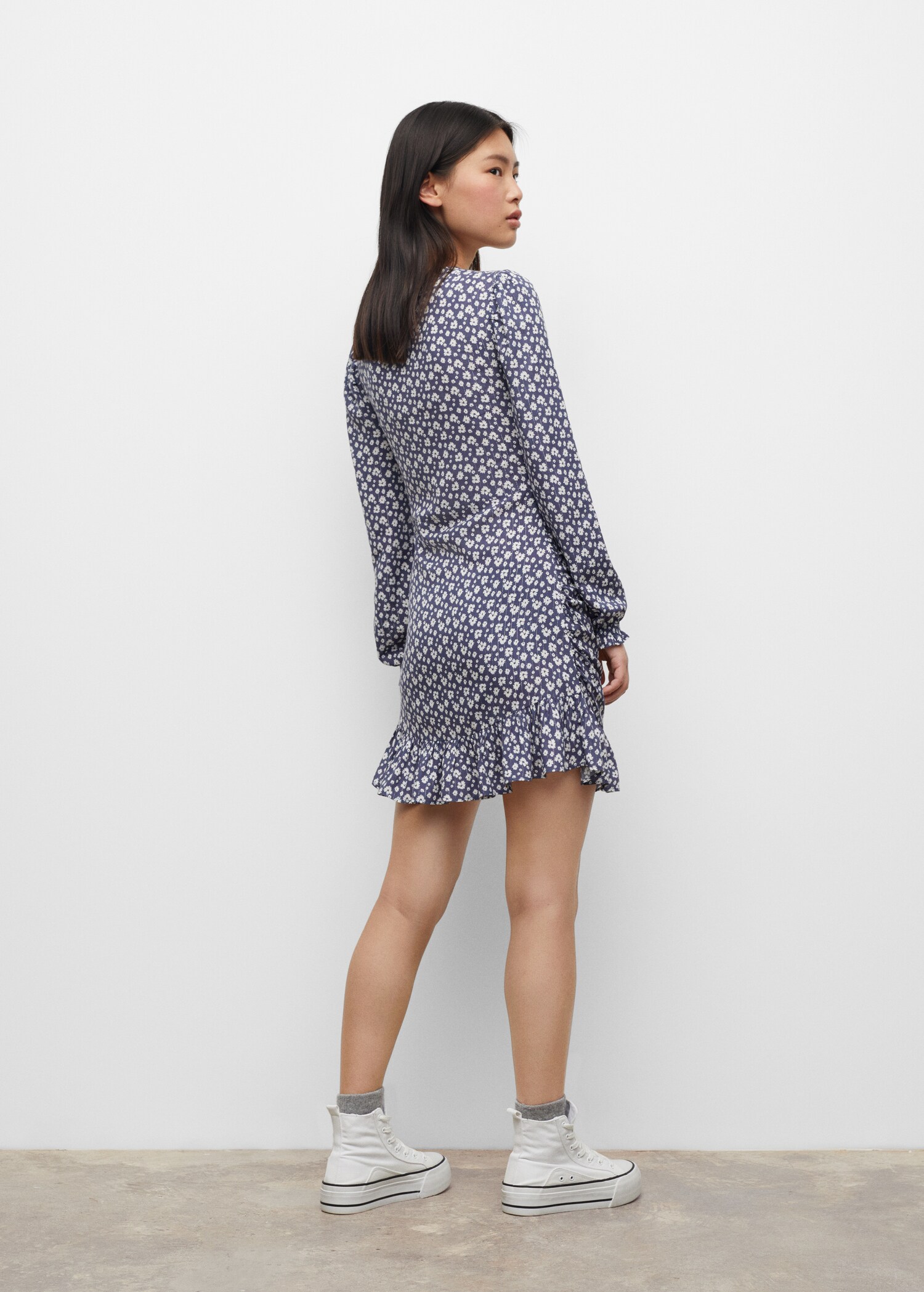 Floral-print flowy dress - Reverse of the article