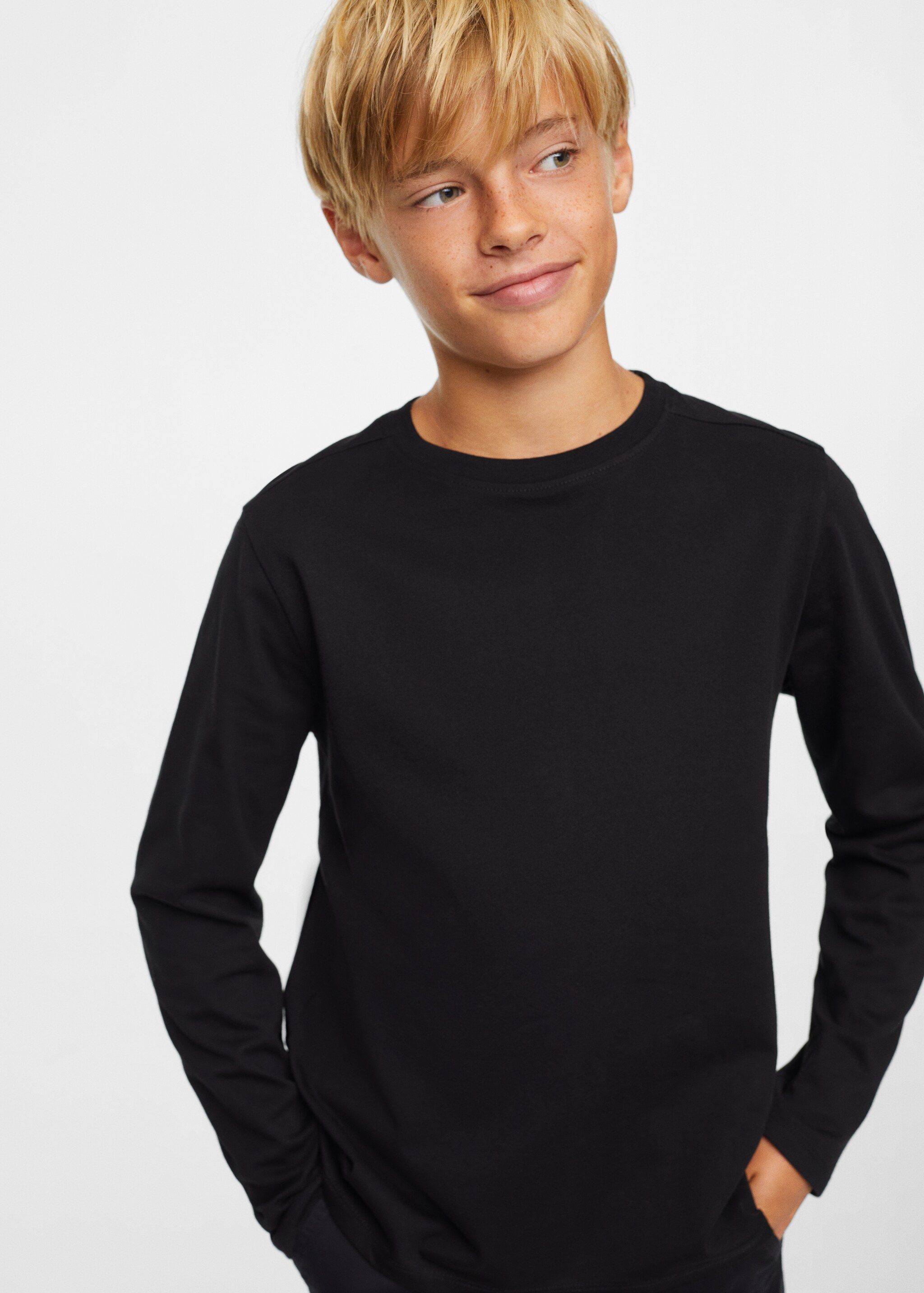 Long sleeve cotton t-shirt - Details of the article 2
