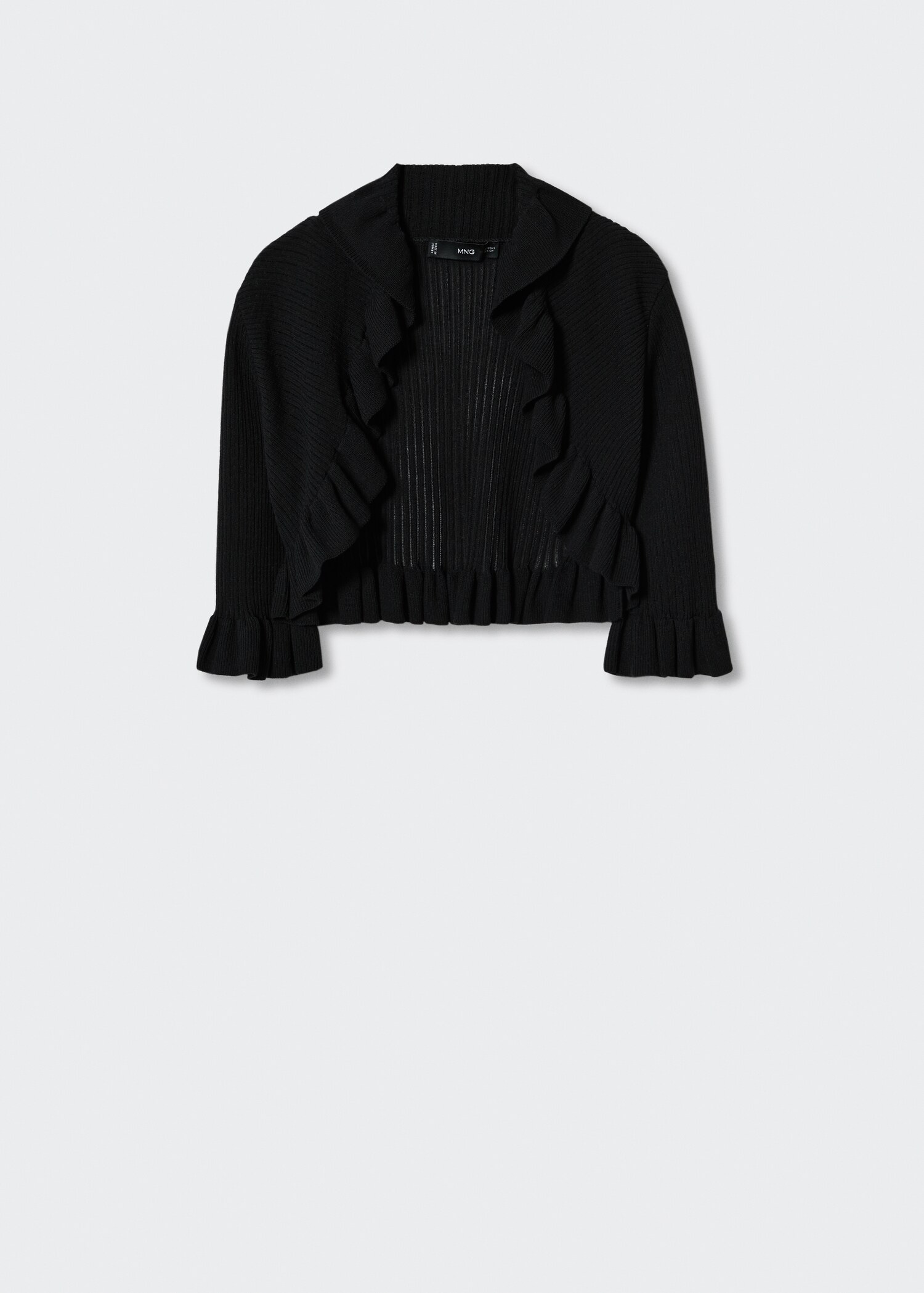 Ruffle  knit cardigan - Article without model