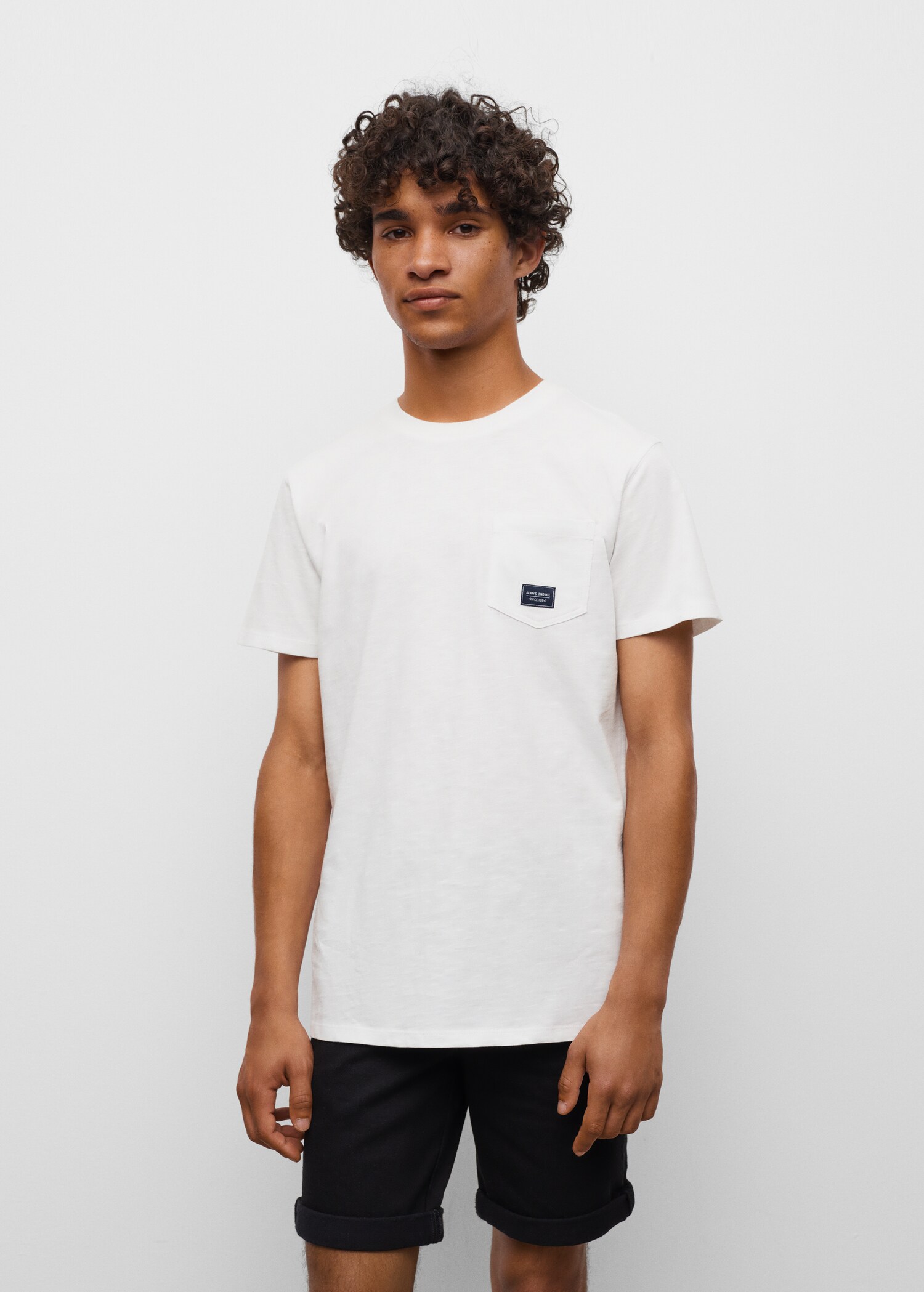 Pocket cotton T-shirt - Medium plane