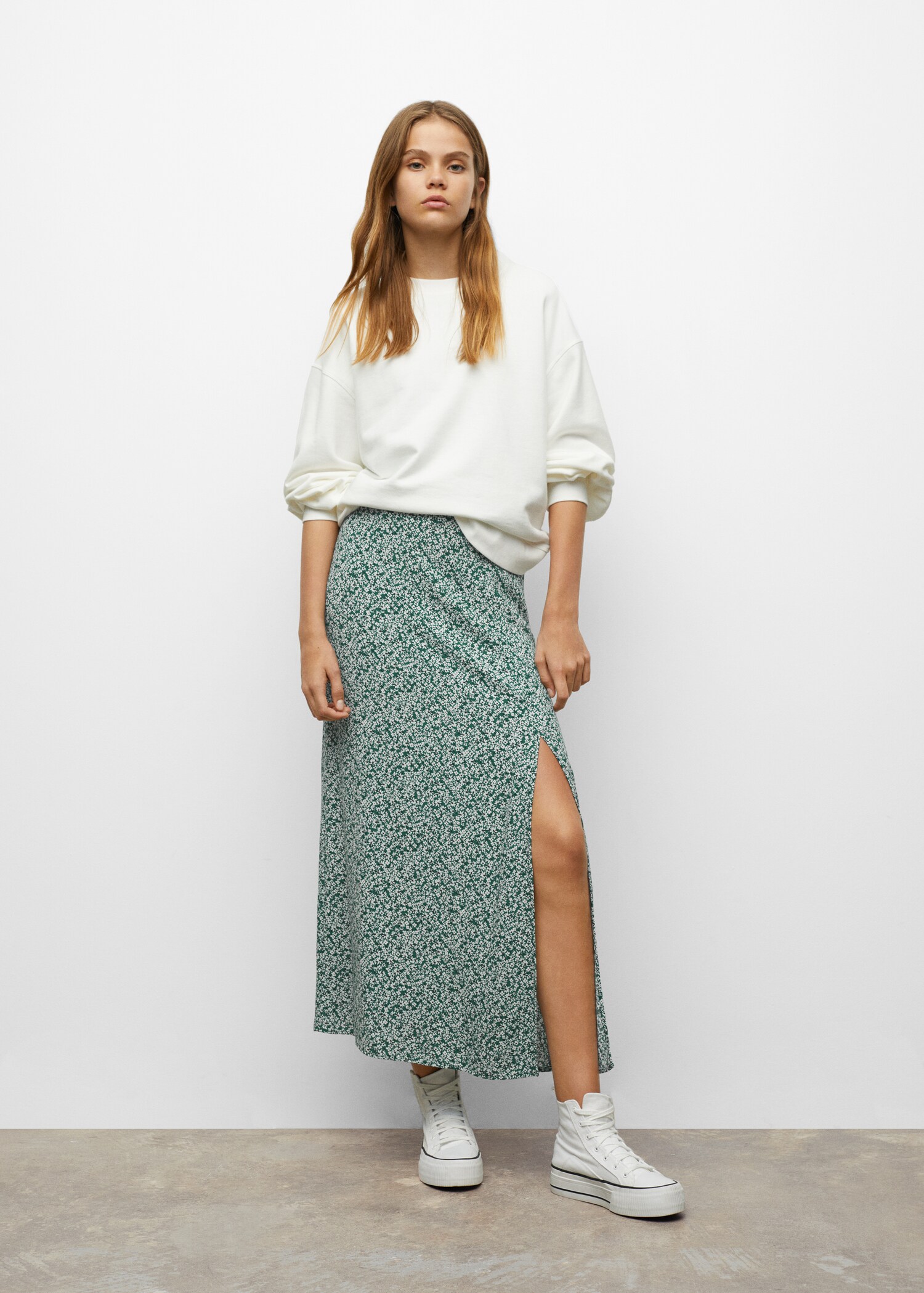 Faldilla midi floral - Pla mig