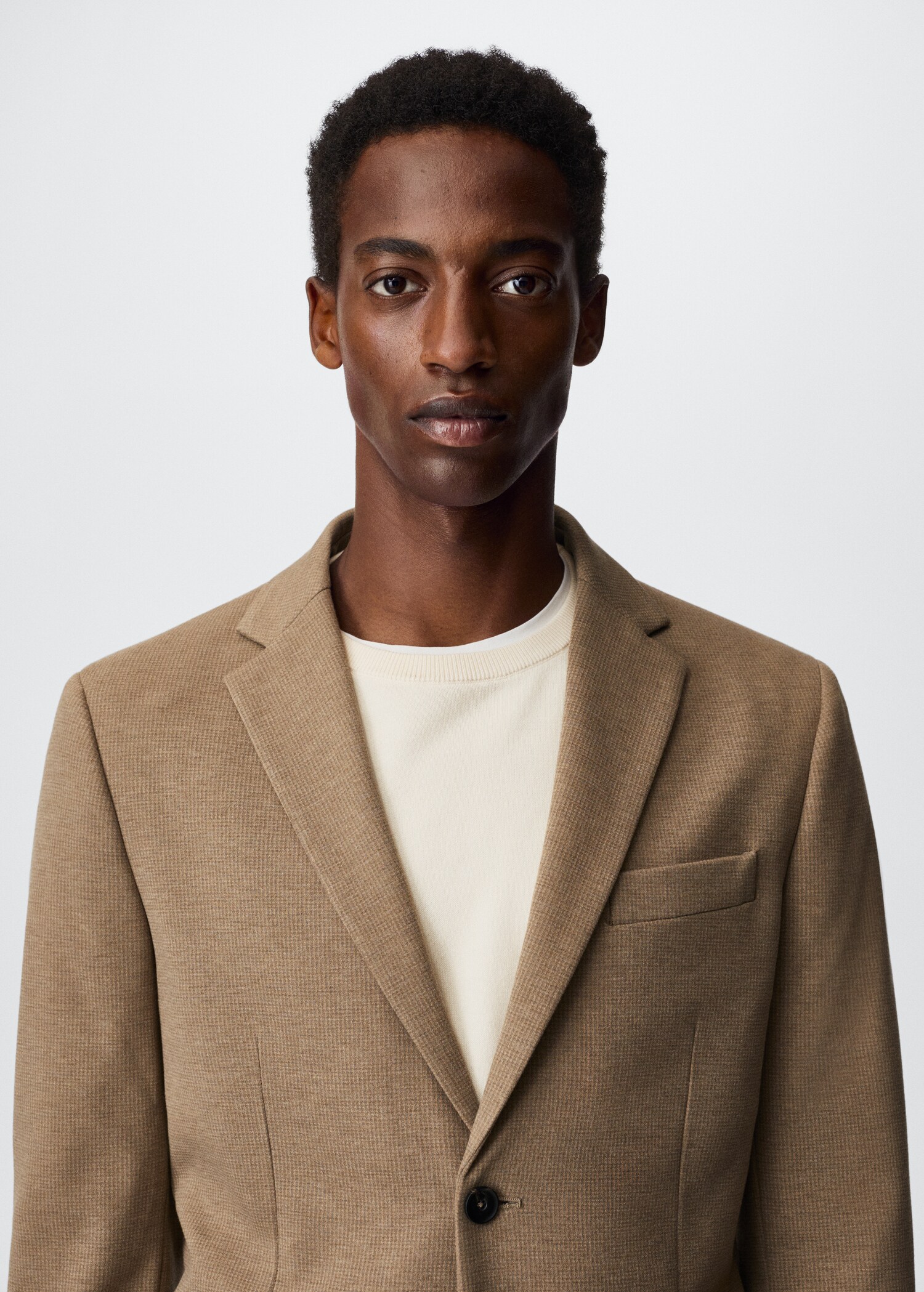 Slim fit cotton blazer - Details of the article 4