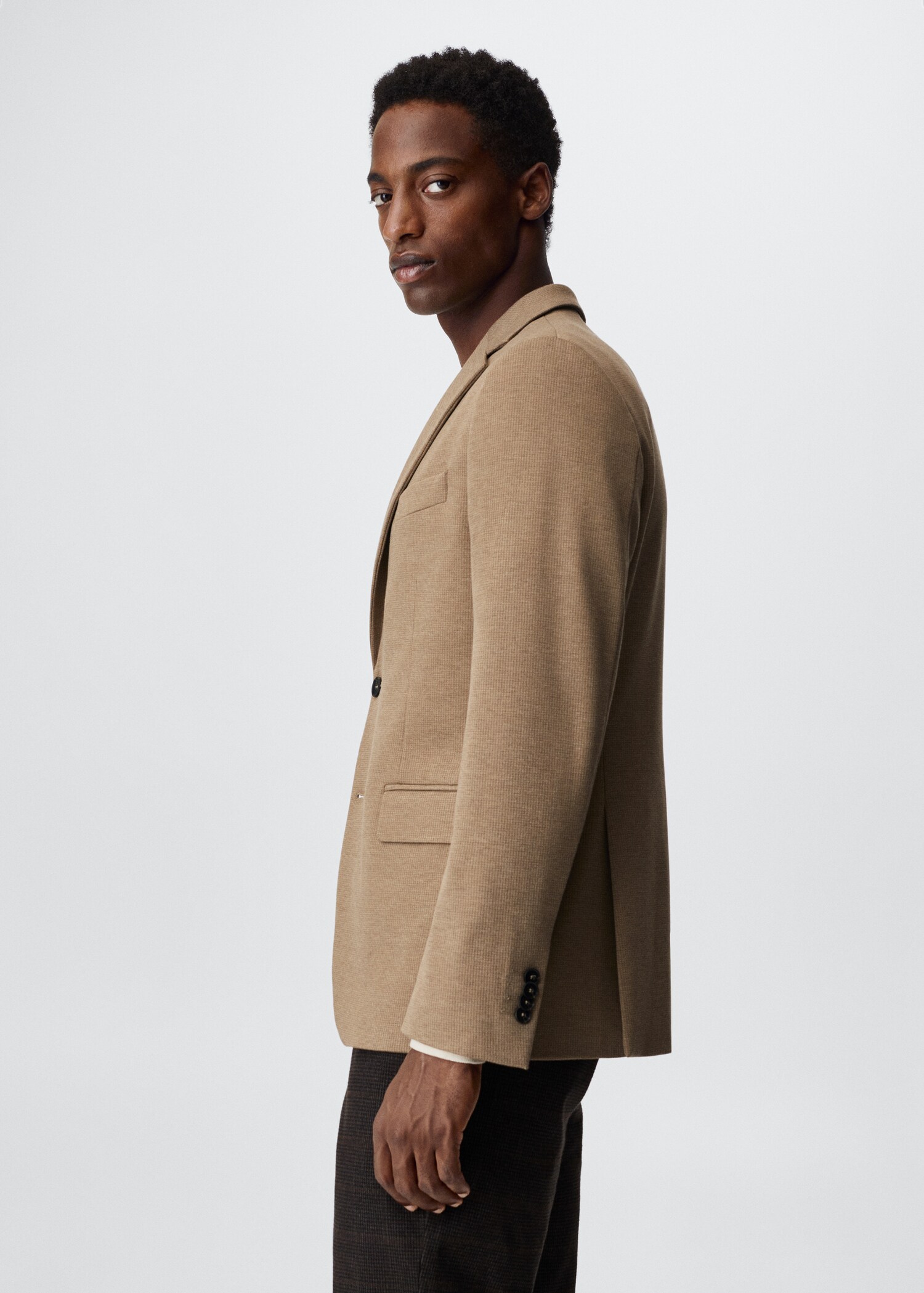 Slim fit cotton blazer - Details of the article 6