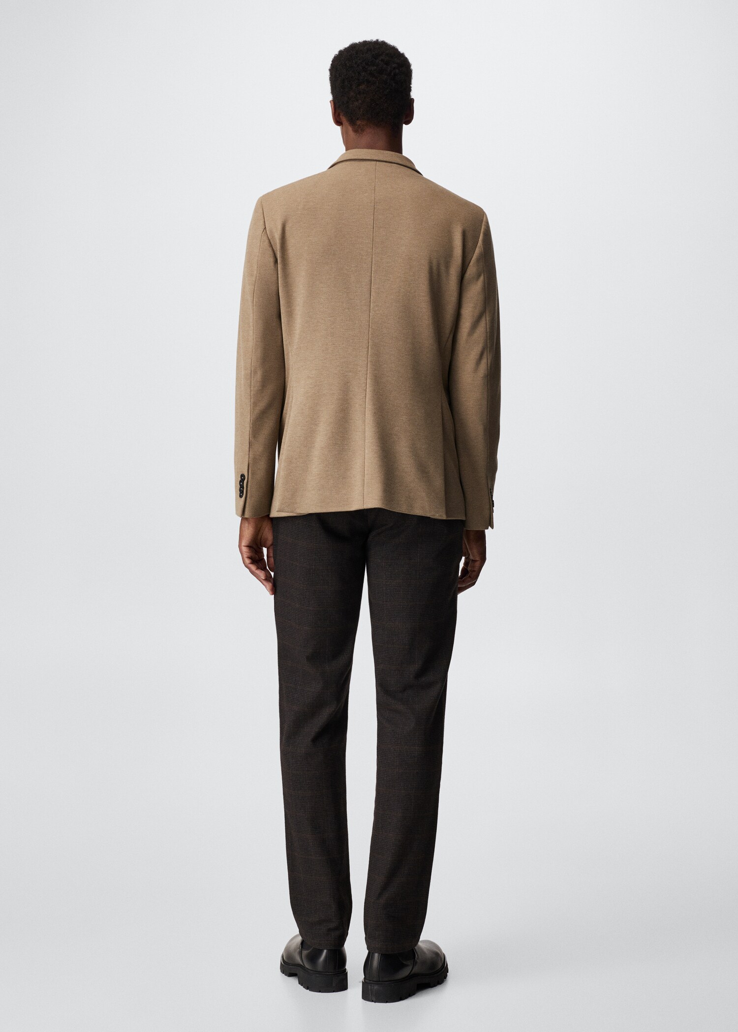 Slim fit cotton blazer - Reverse of the article