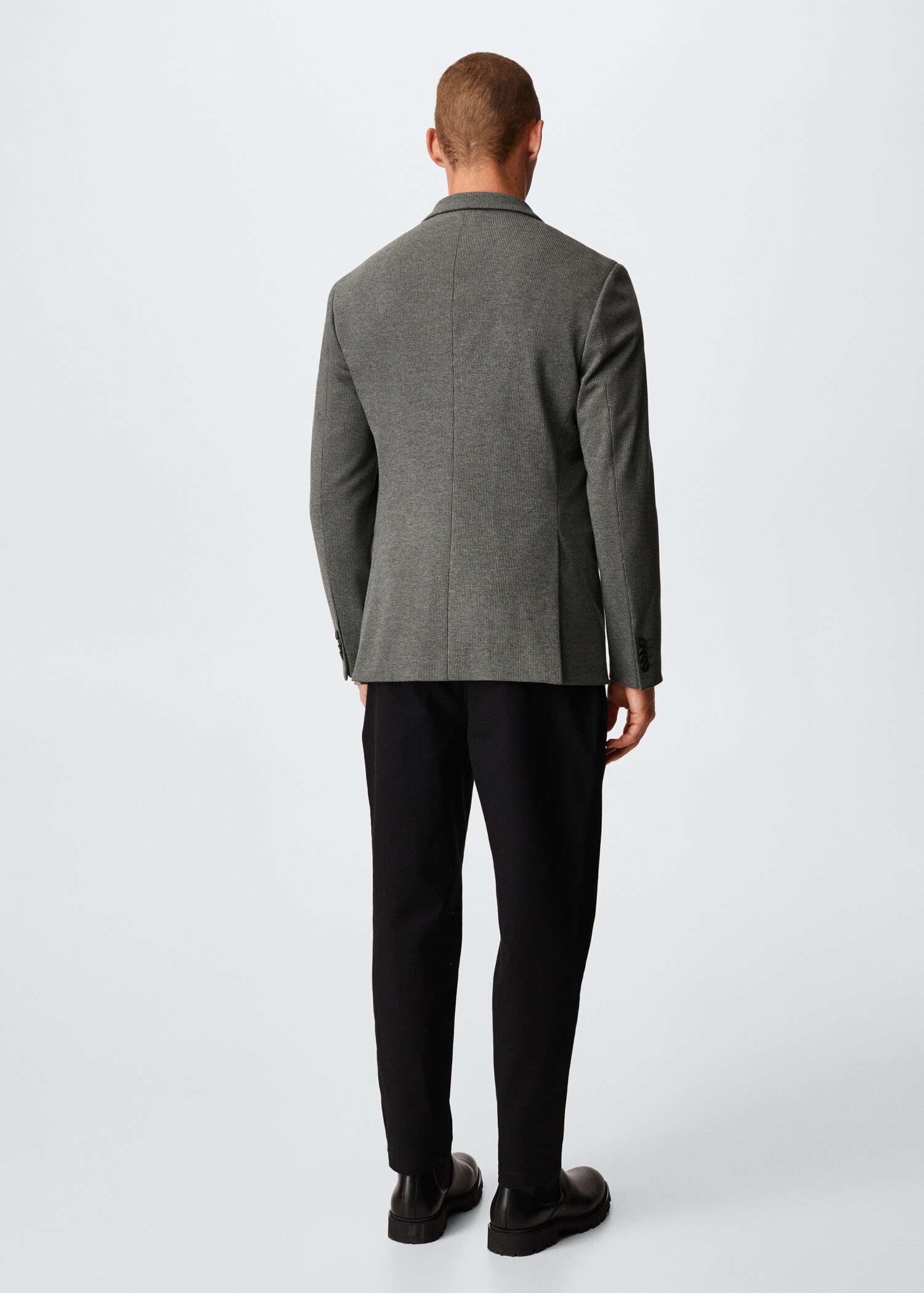 Slim fit cotton blazer - Reverse of the article