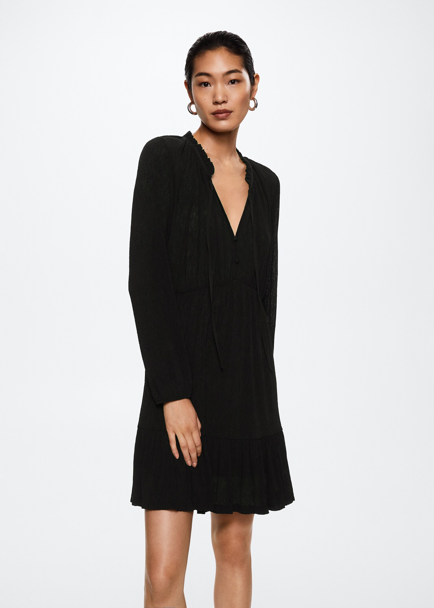 Textured short dress - Medium plane