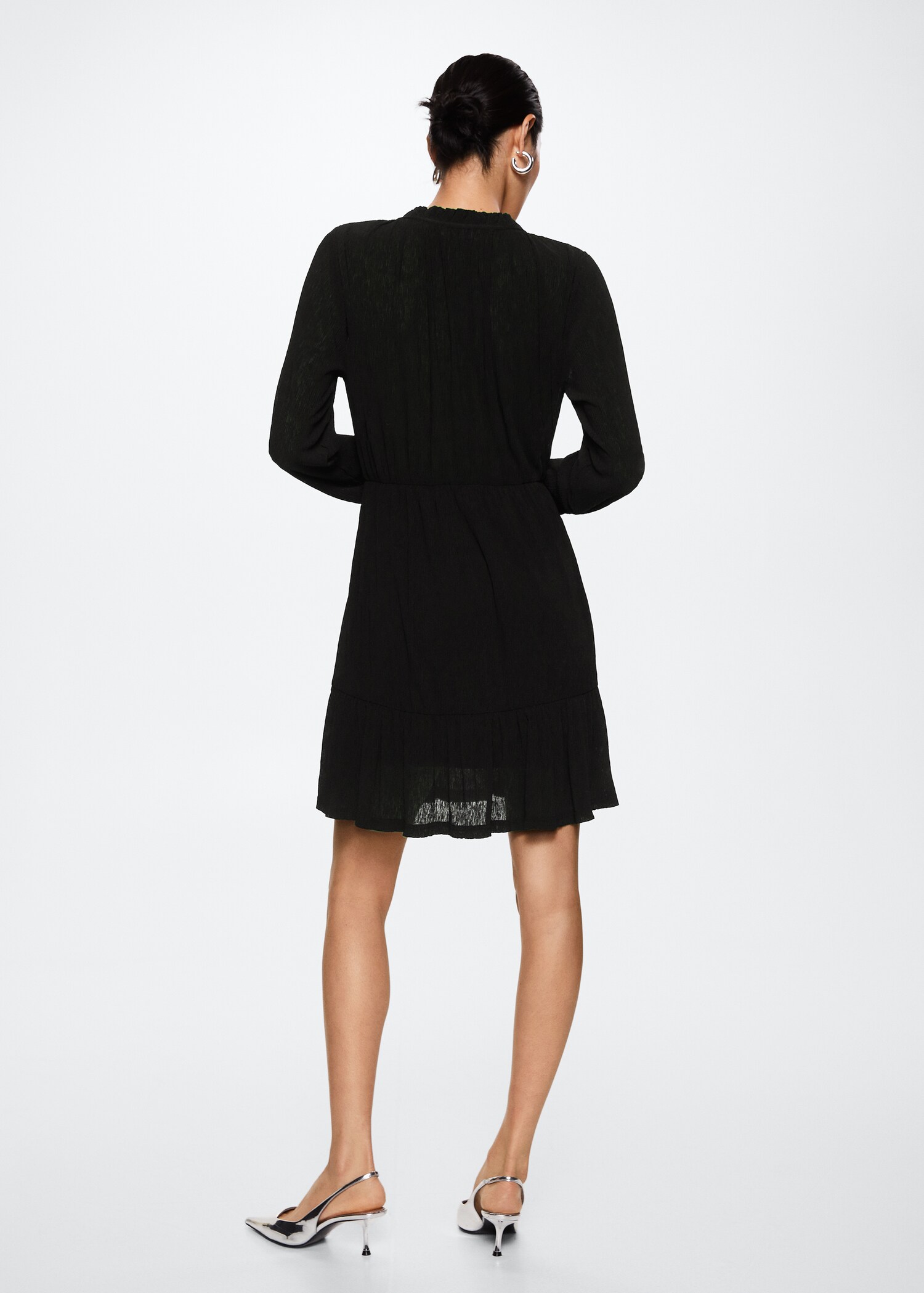 Textured short dress - Reverse of the article
