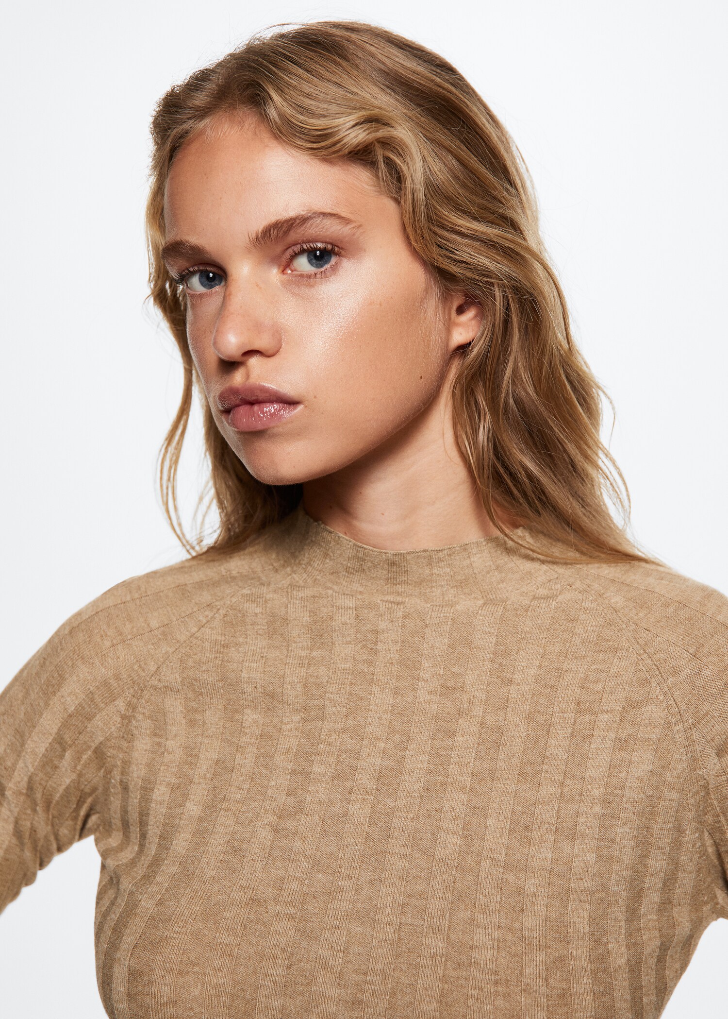 Perkins-neck rib-knit  sweater - Details of the article 1