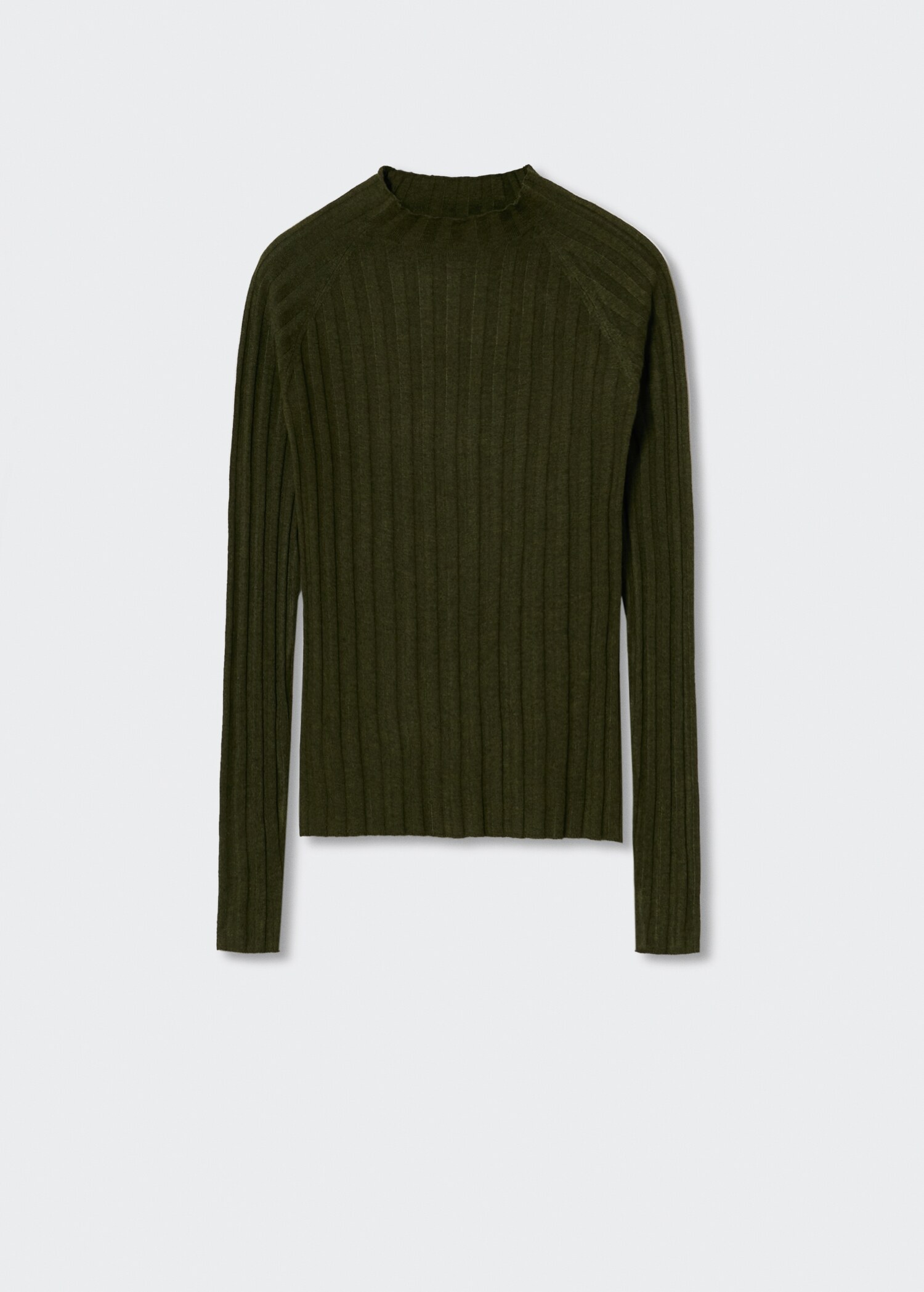 Perkins-neck rib-knit  sweater - Article without model