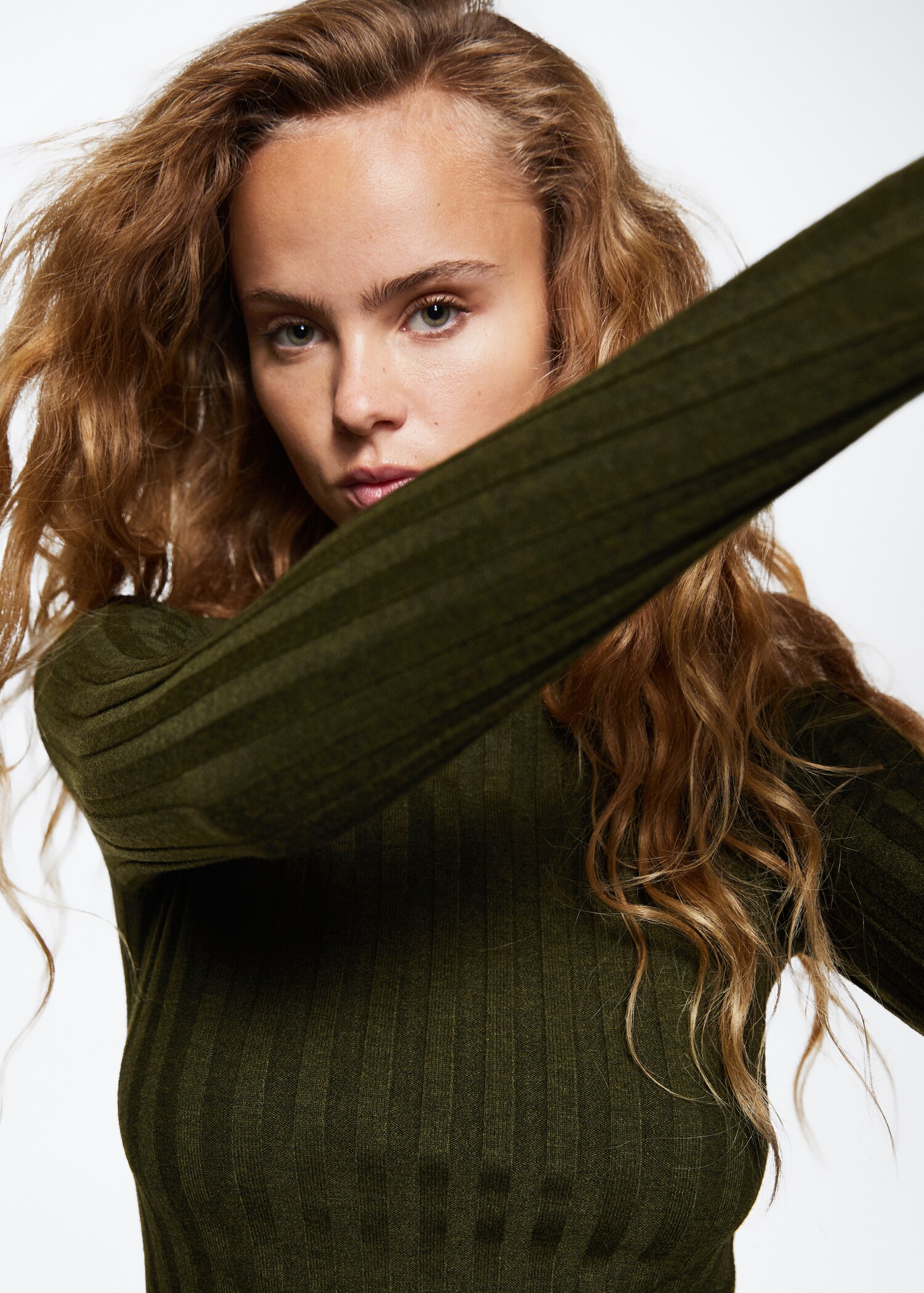 Perkins-neck rib-knit  sweater - Details of the article 4