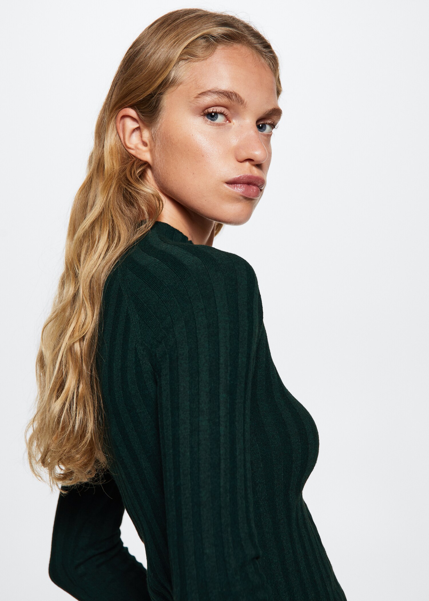 Perkins-neck rib-knit  sweater - Details of the article 1