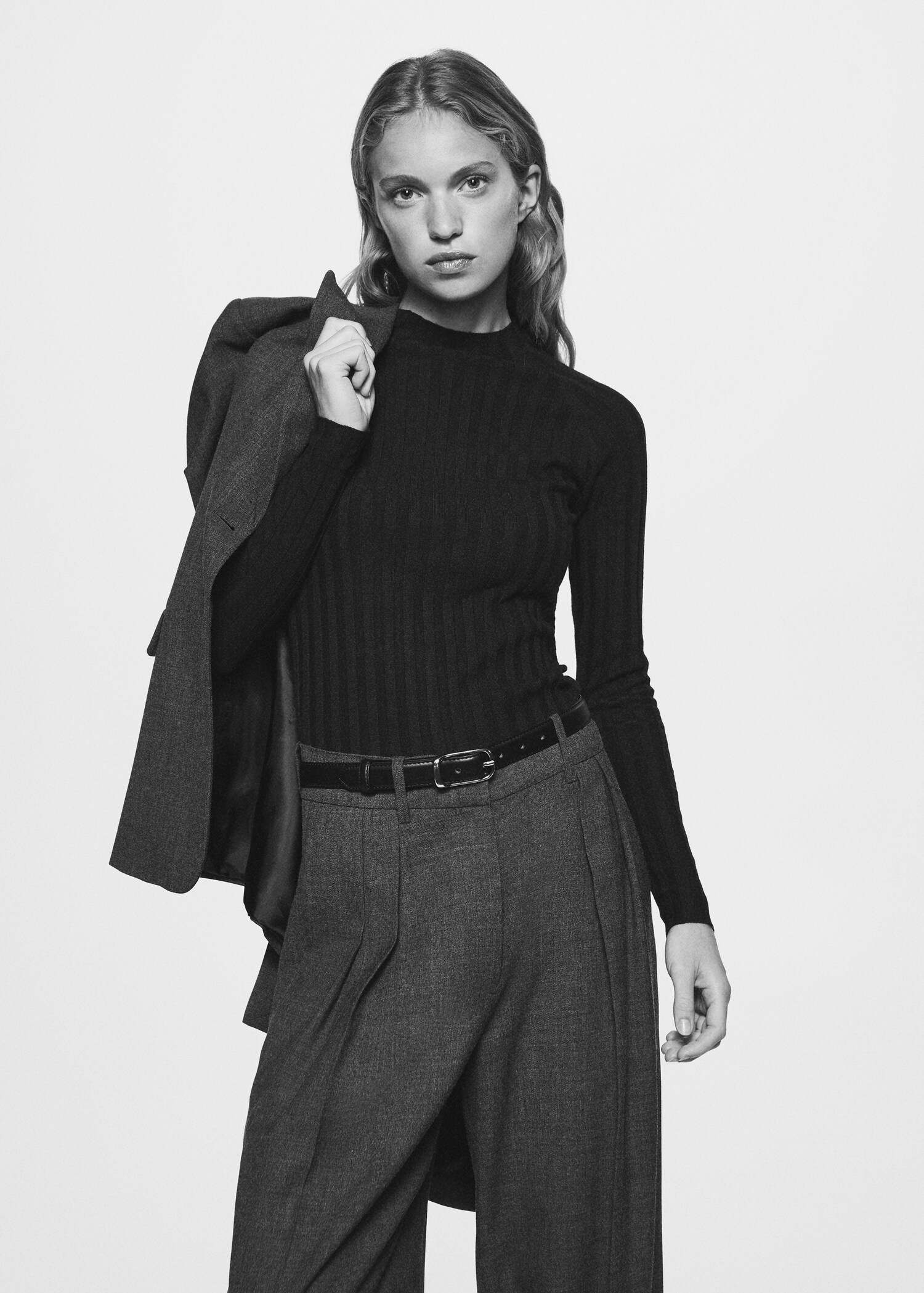 Perkins-neck rib-knit  sweater - Details of the article 2